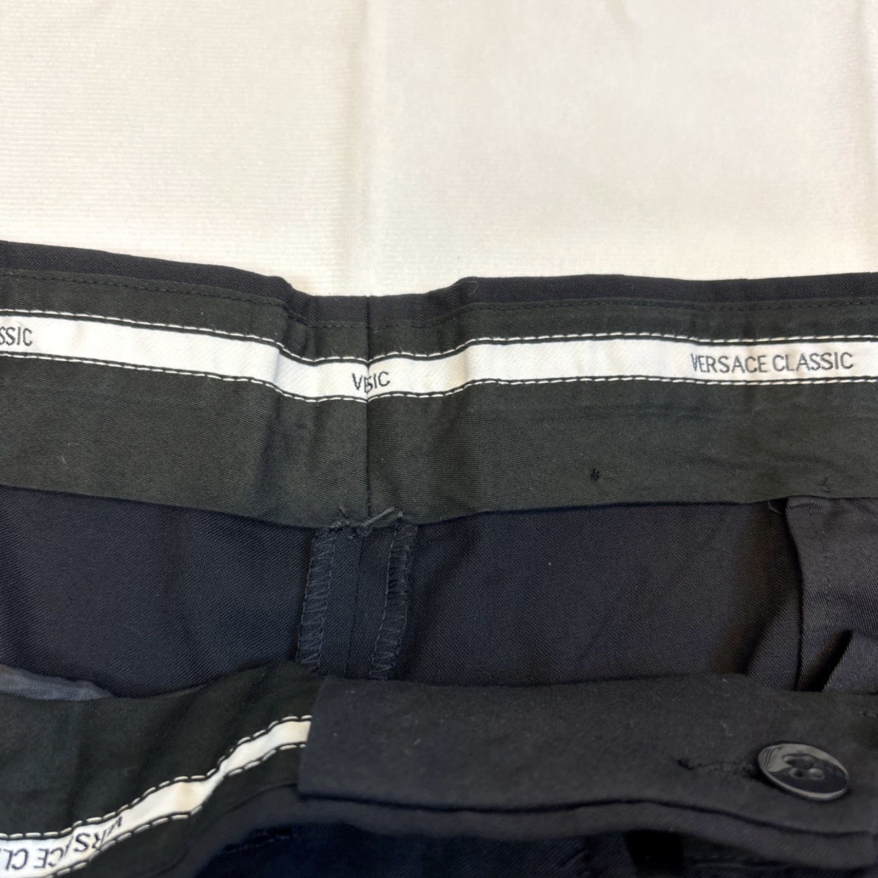 Versace VERSACE CLASSIC Pants Dress Men 38x27 Black Italy Regular Inseam 27 Formal Workwear 55% Polyester 45% Wool VERSACE CLASSIC Size US 38 / EU 54 - 2 Thumbnail