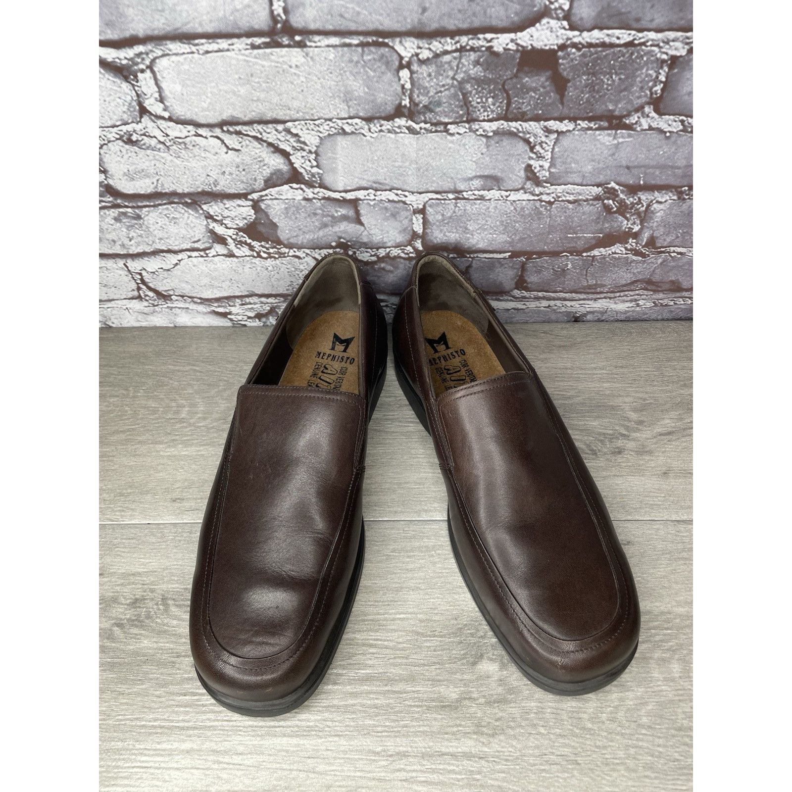 Mephisto Mephisto Brown Leather Loafers Air Jet Insoles Slip On Shoes Size US 11.5 / EU 44-45 - 9 Thumbnail