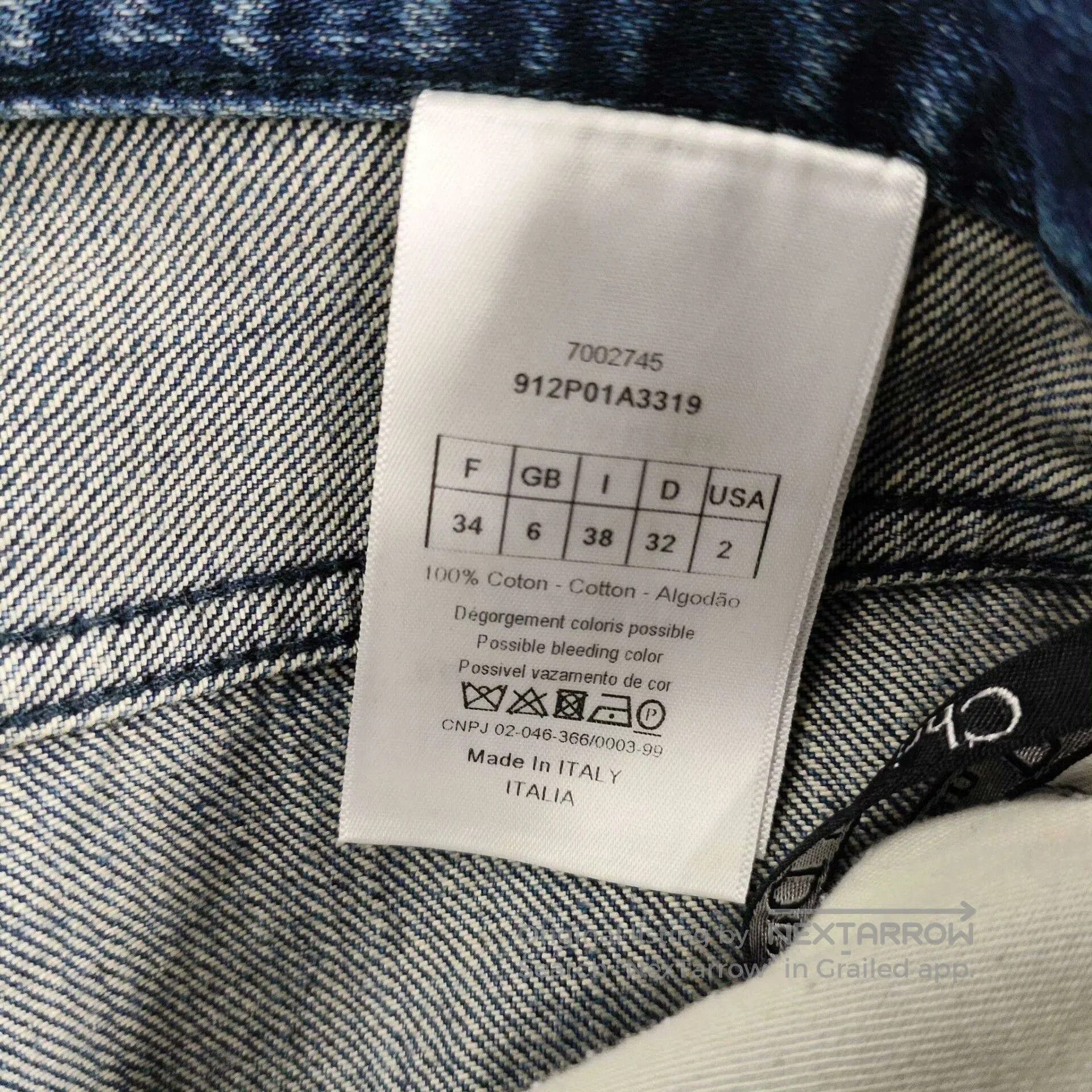 Dior Dior Cotton Jeans 62A Blue FR34. Size 33" - 5 Thumbnail