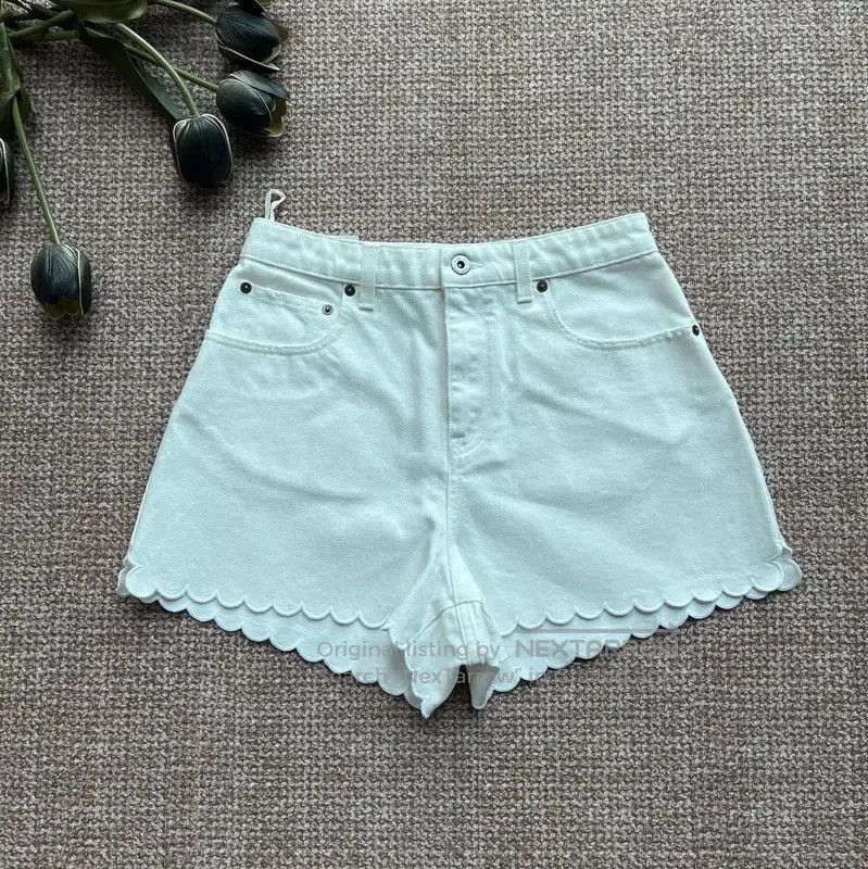 Miu Miu Miu Miu White Cotton Women's Shorts . Size 23" - 1 Thumbnail