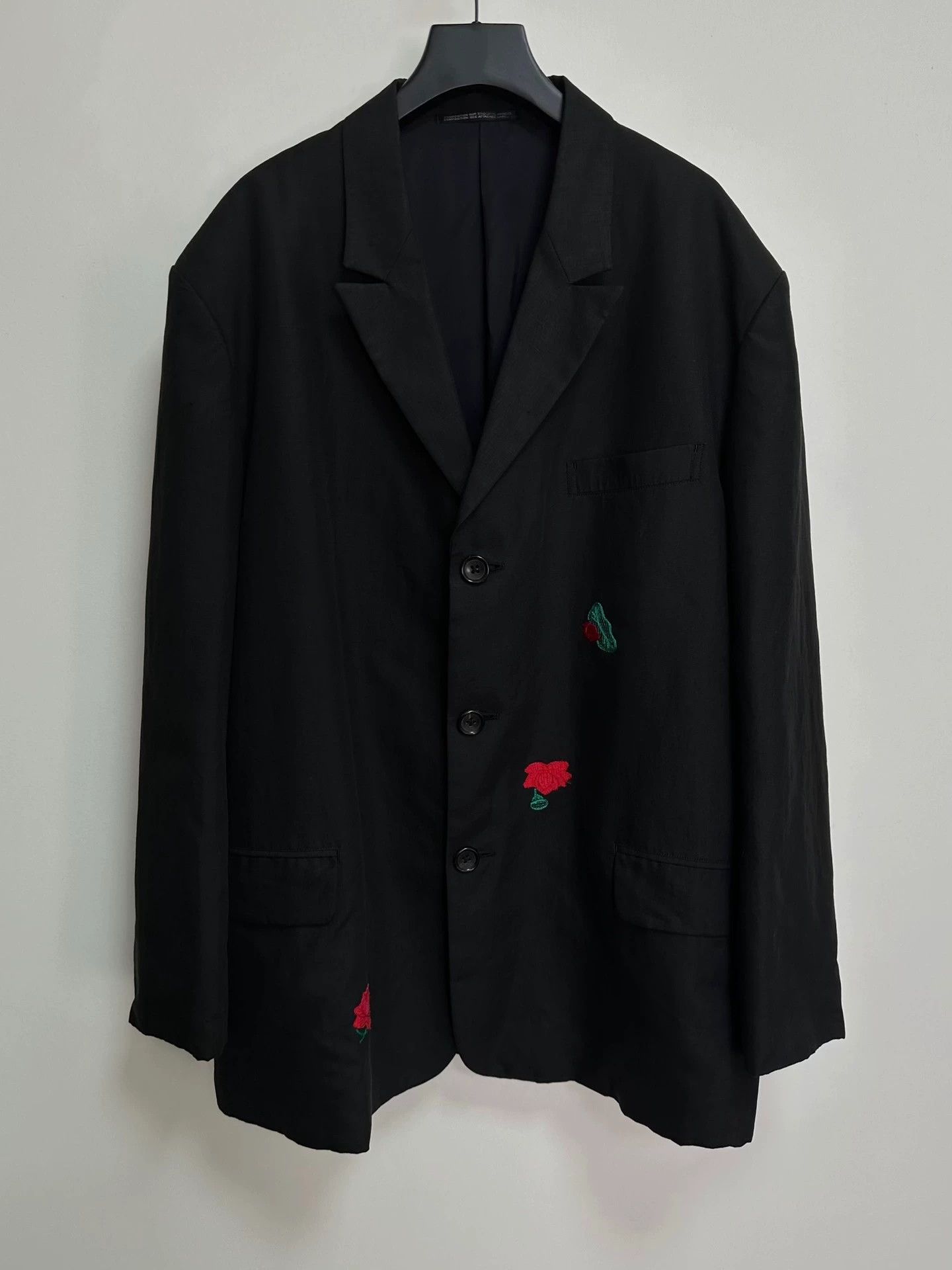 Yohji Yamamoto Yohji Yamamoto 98ss flower embroidered linen jacket 