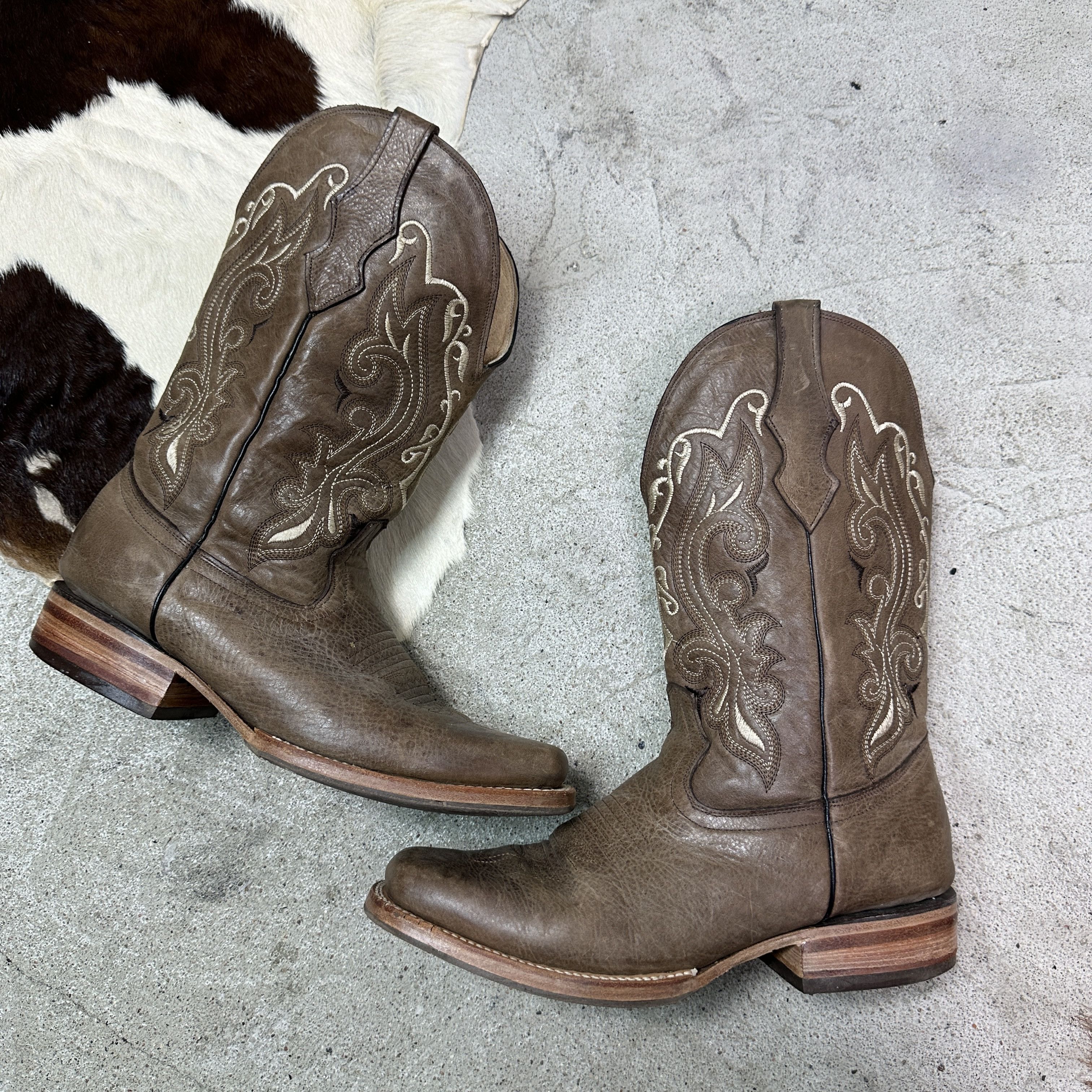 Vintage Vintage Leather Western Cowboy Boots 90s Size US 12 / IT 42 - 5 Thumbnail
