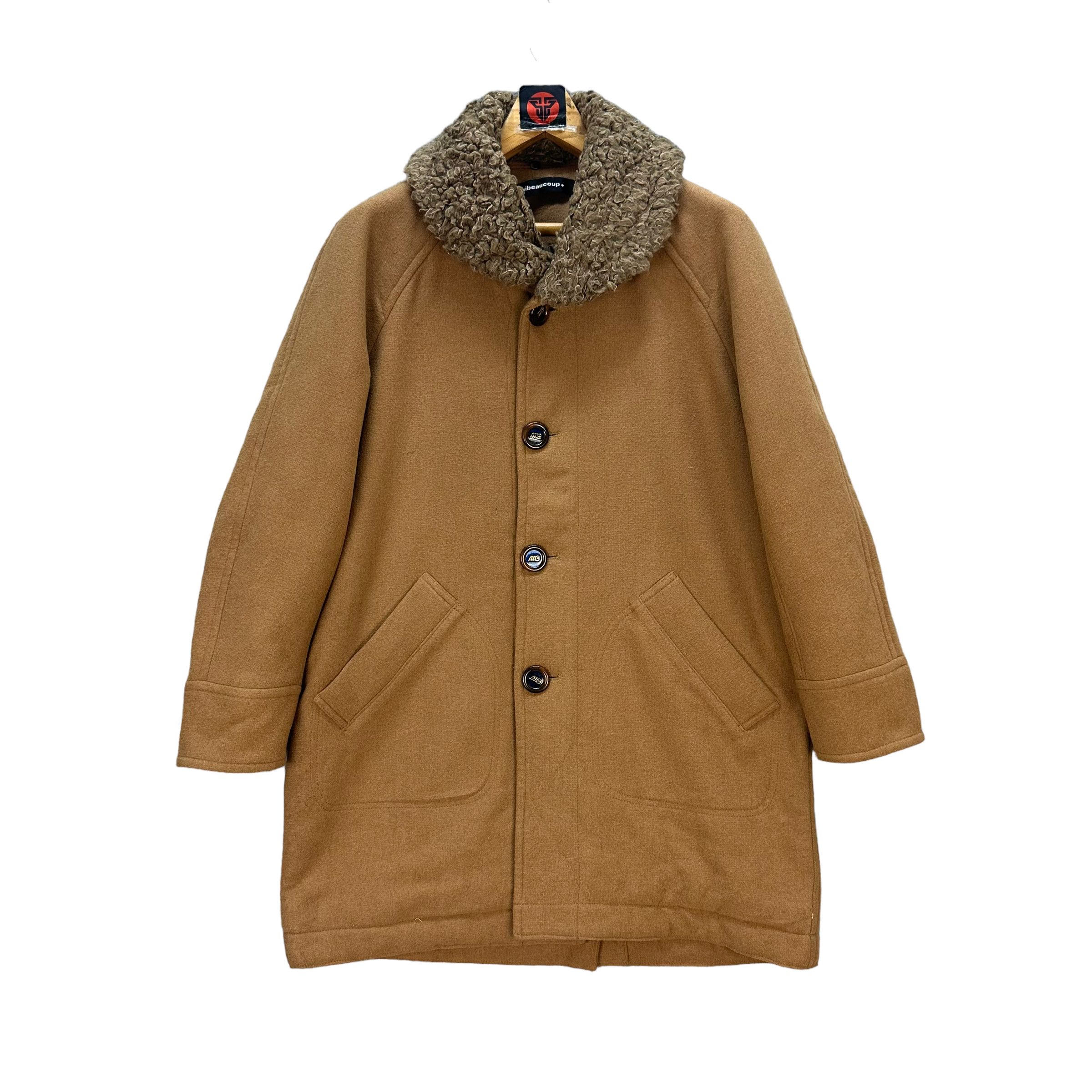 Supreme Fur Collar Tweed Coat S