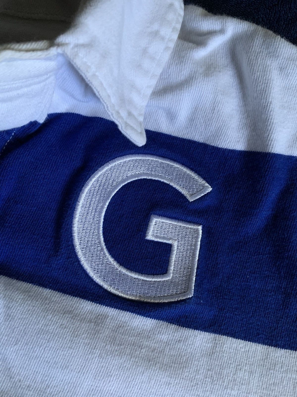 Other Blue White Striped Sweater Vintage Fur Fashion Swag 2000s Size US L / EU 52-54 / 3 - 11 Thumbnail