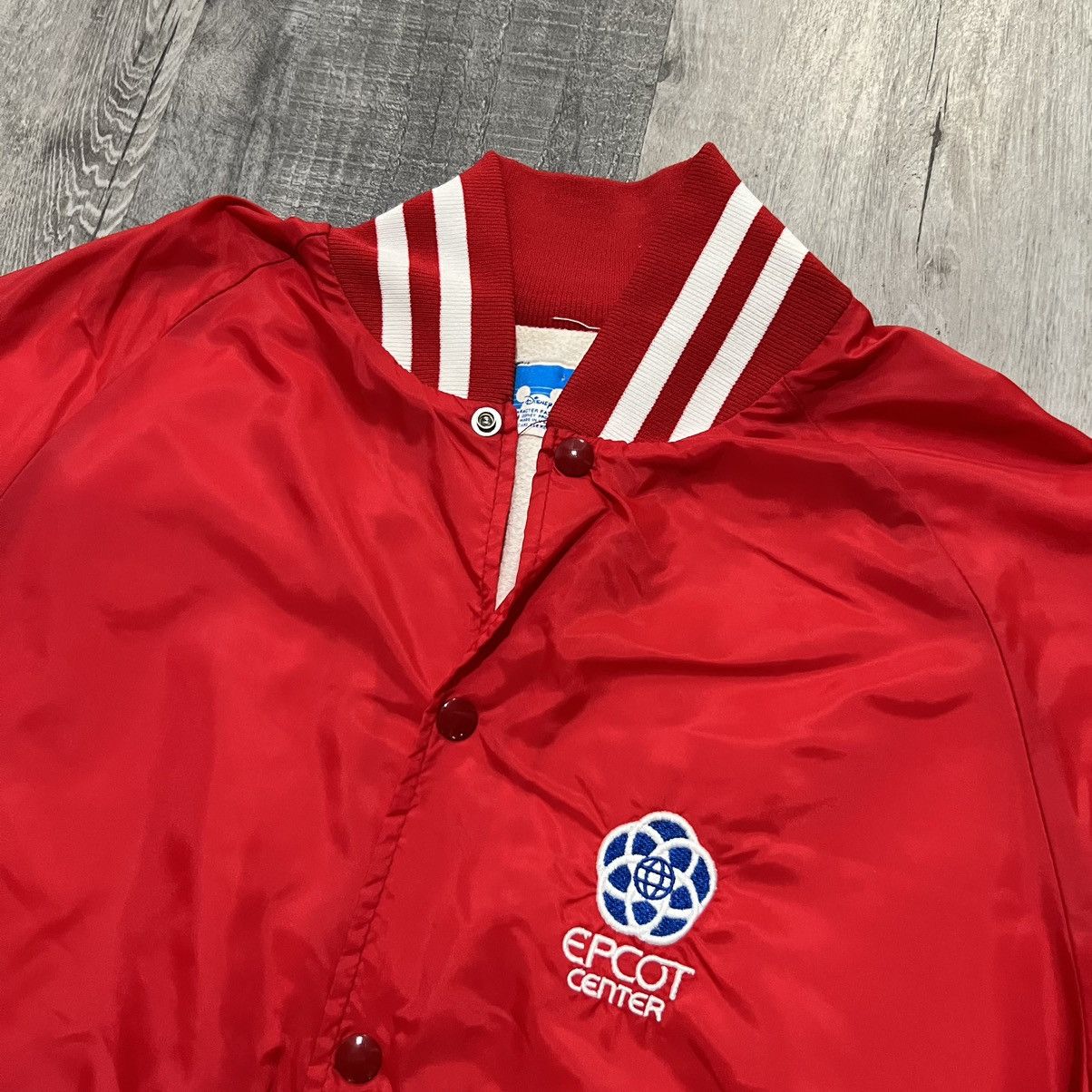 Disney × Vintage Vtg 80s Disney Epcot Center Disneyland Red Bomber Jacket Size US M / EU 48-50 / 2 - 2 Thumbnail