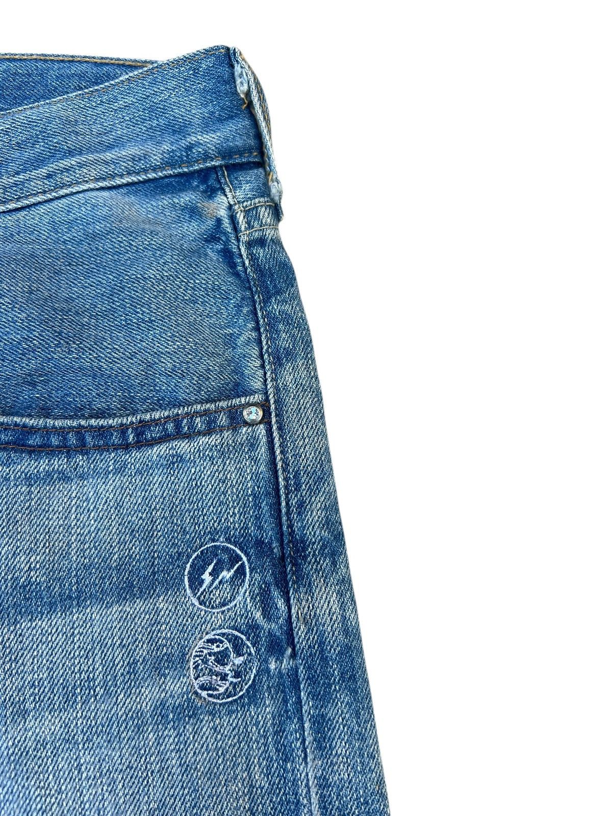 Fragment Design × Levi's × Swarovski 2001 Levi’s Fenom Fragment Design Swarovski Selvedge Jeans Size US 30 / EU 46 - 17 Thumbnail