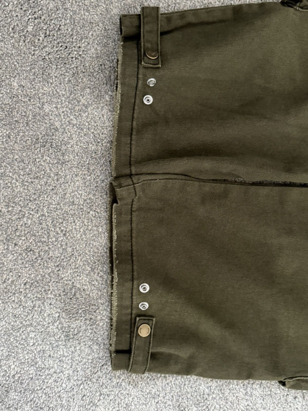 Prps PRPS Multi Pocket Cargo Pants Army Green Tactical Wide Size US 28 / EU 44 - 4 Thumbnail