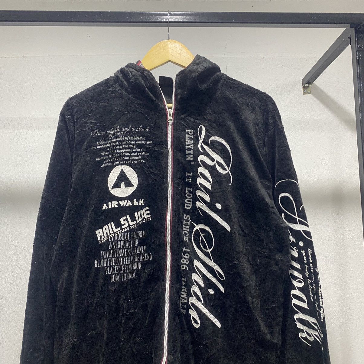 Japanese Brand Sick☠️ Airwalk Poem Wording Zipper Hoodie Punk Grunge LGB Size US L / EU 52-54 / 3 - 3 Thumbnail