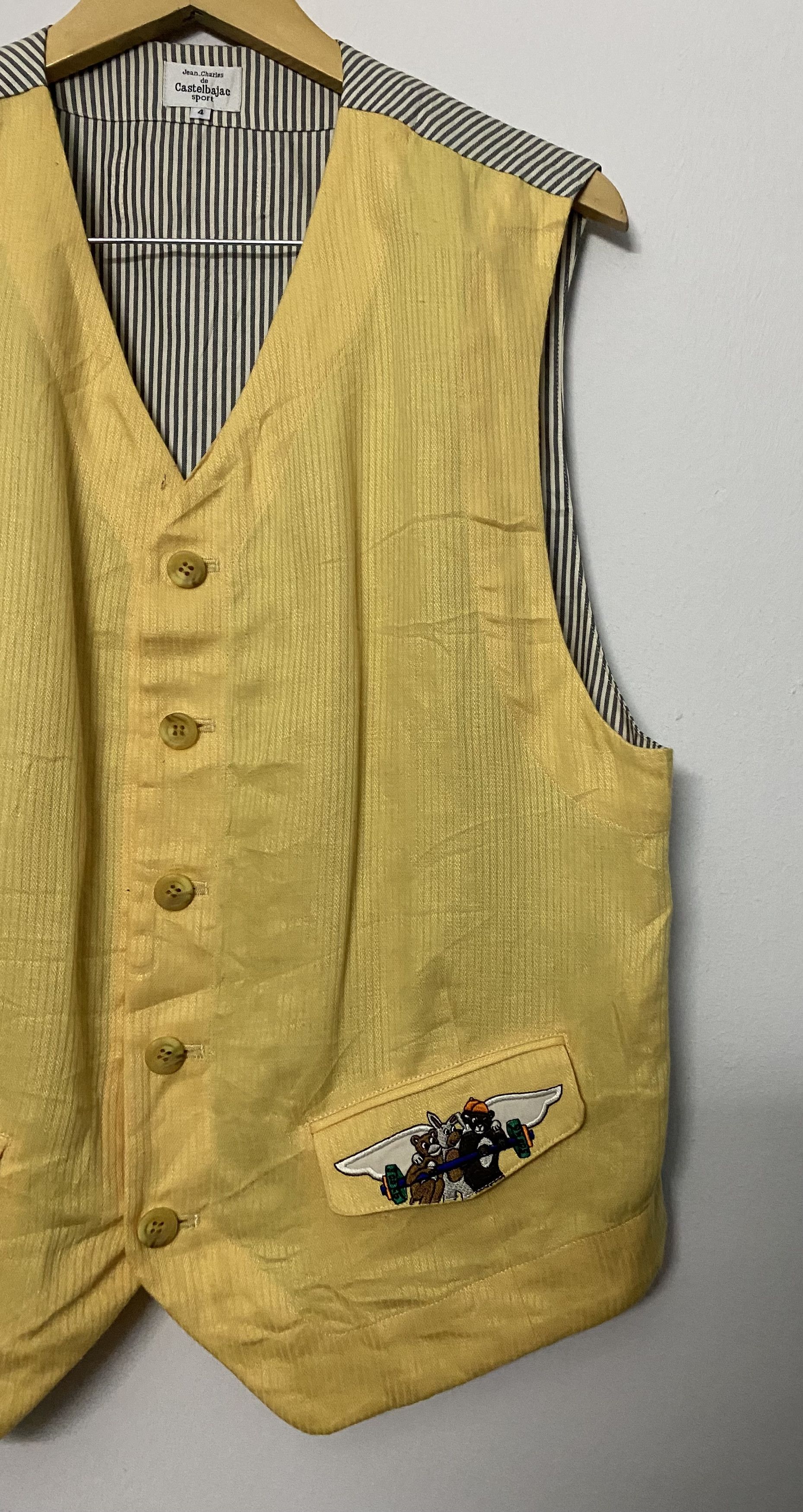Jean Charles De Castelbajac Vintage JCDC Castelbajac Sport "3 Flying Friends" Vest Size US S / EU 44-46 / 1 - 4 Thumbnail