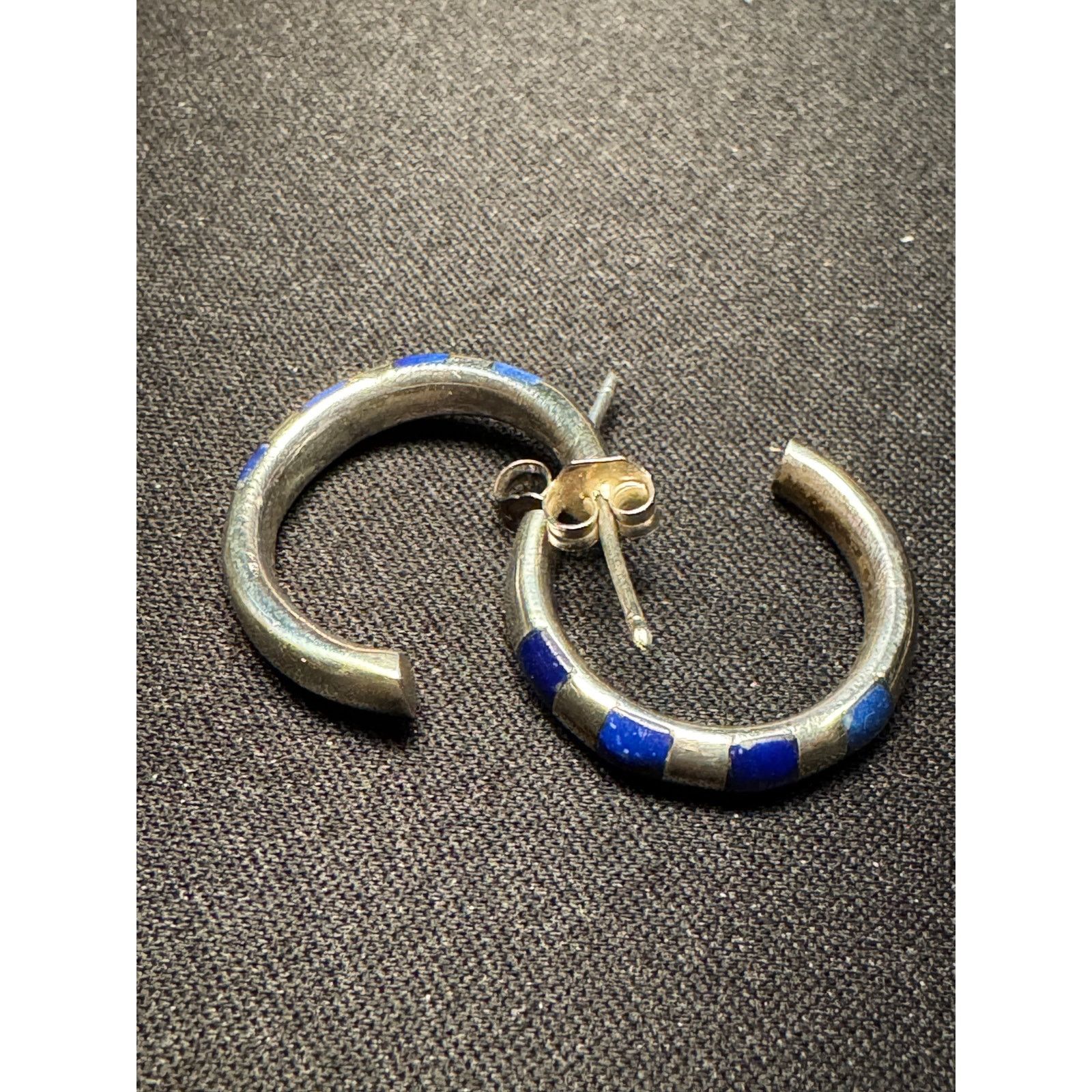 Other Vintage 925 Tested Silver Half Hoop Earrings Size ONE SIZE - 4 Thumbnail