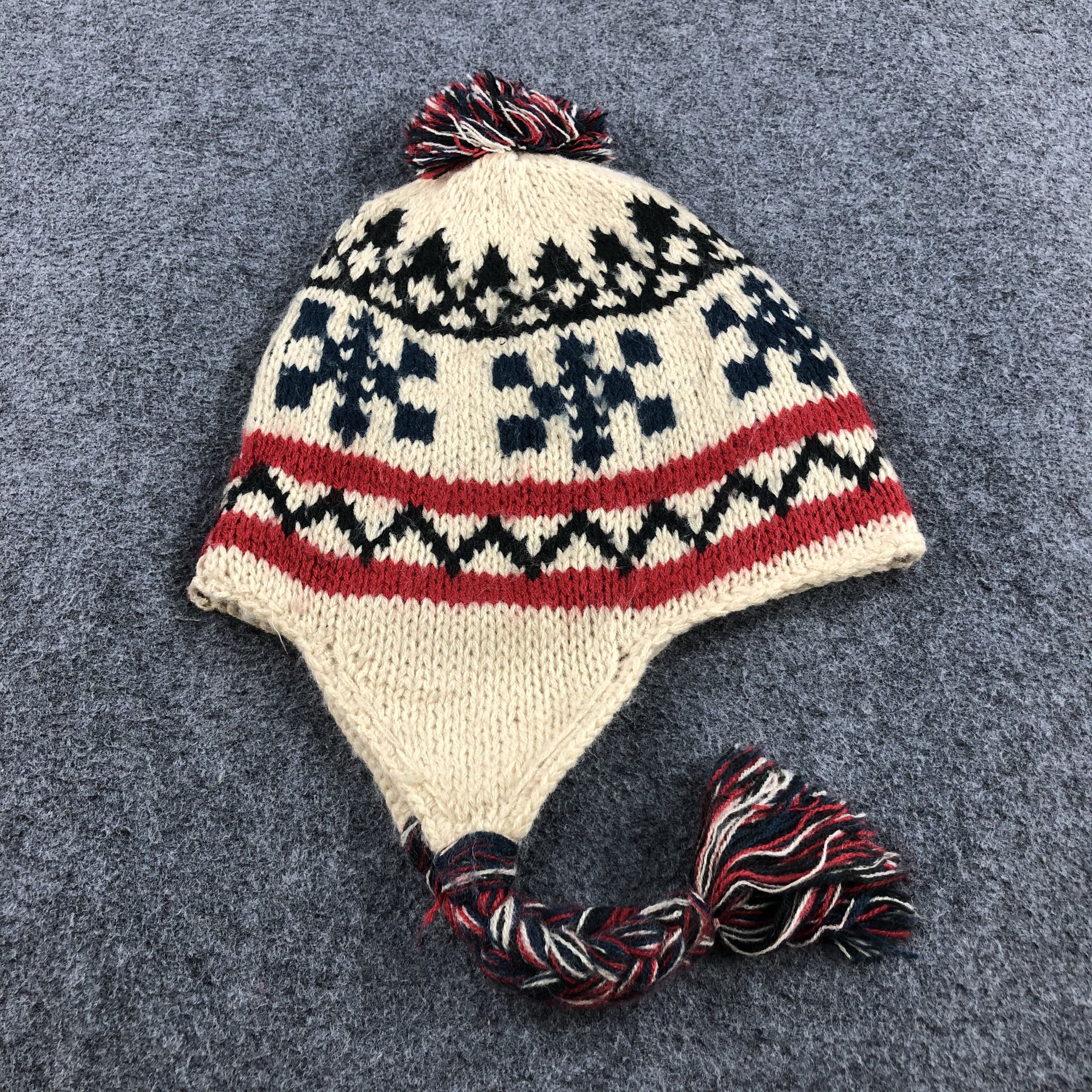 Japanese Brand Unknown E.A.B Earflap Bobble Beanie Snowcap Snow Hat B393 Size ONE SIZE - 4 Thumbnail
