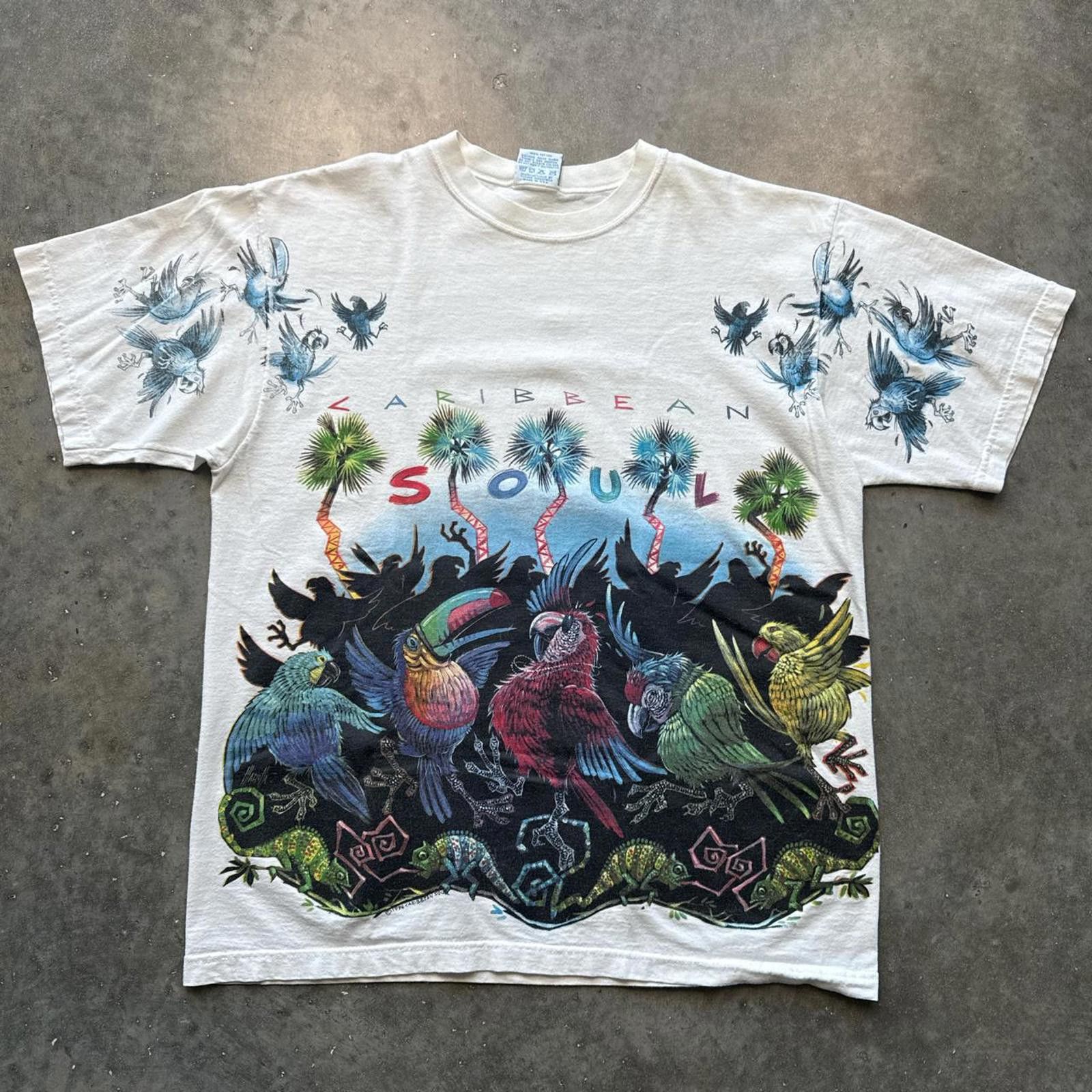Other Caribbean Soul Nature Tropical 1998 AOP 90's T-Shirt Size US L / EU 52-54 / 3 - 1 Thumbnail