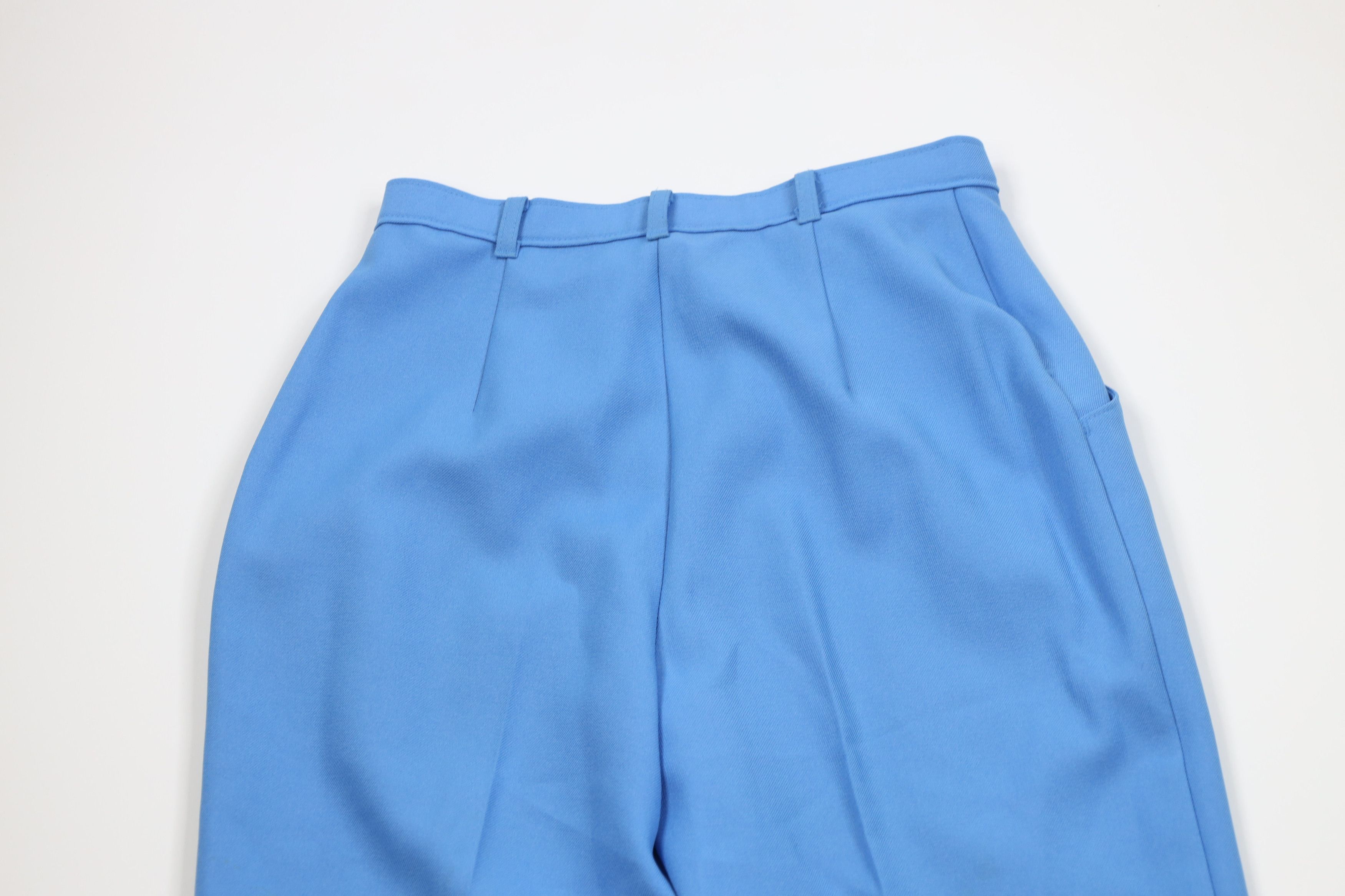 Levi's Vintage 70s 80s Levis Knit Pleated Chino Pants Blue USA Size 34" / US 12 / IT 48 - 12 Thumbnail
