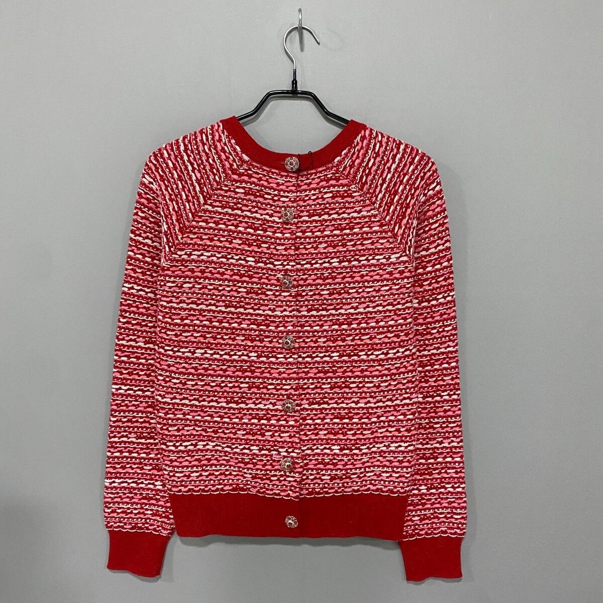 Chanel Chanel Red White Cashmere Sweater Coat Size XS / US 0-2 / IT 36-38 - 1 Thumbnail