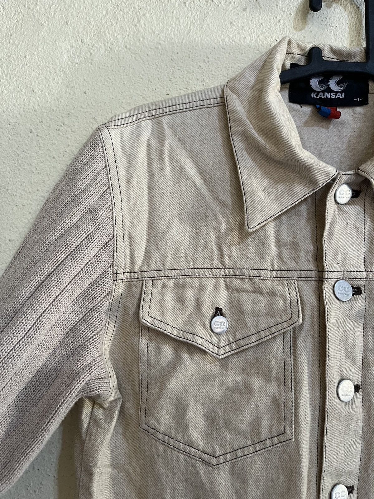 Kansai Yamamoto Vintage CC Kansai Denim Jacket Double Pocket Nice Design Size US S / EU 44-46 / 1 - 3 Thumbnail