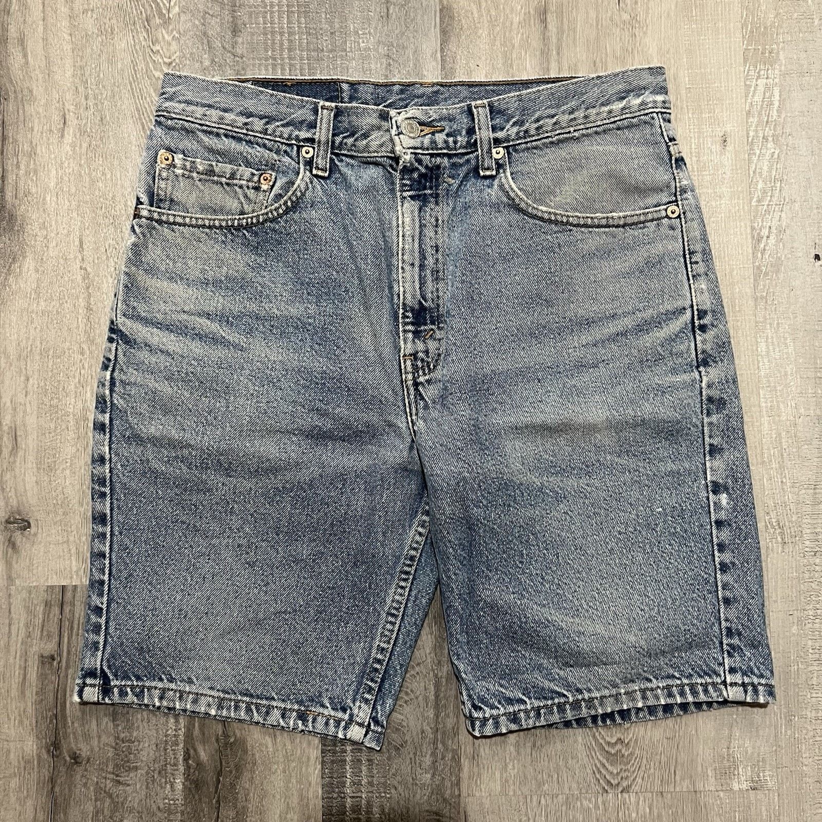 Levi's Vintage Levis 505 Faded Blue Denim Mens 33 Y2K Jean Shorts Size US 33 - 1 Thumbnail