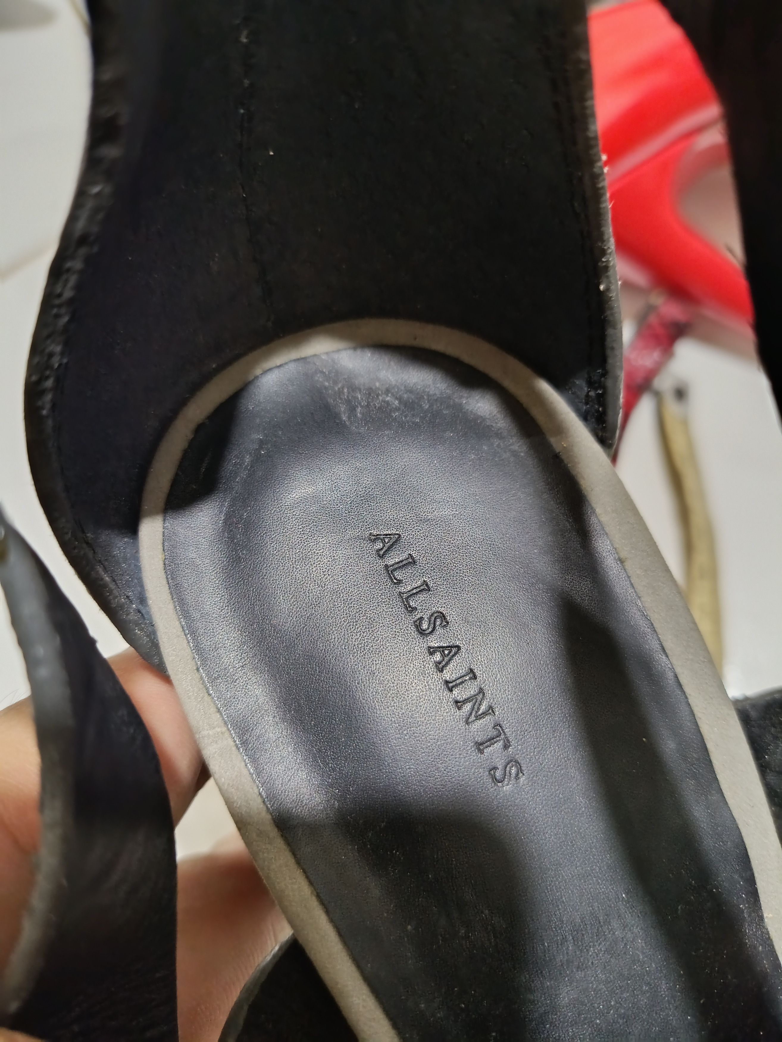Allsaints Allsaints Benny Grey Leather High Heels Size US 7 / IT 37 - 4 Thumbnail