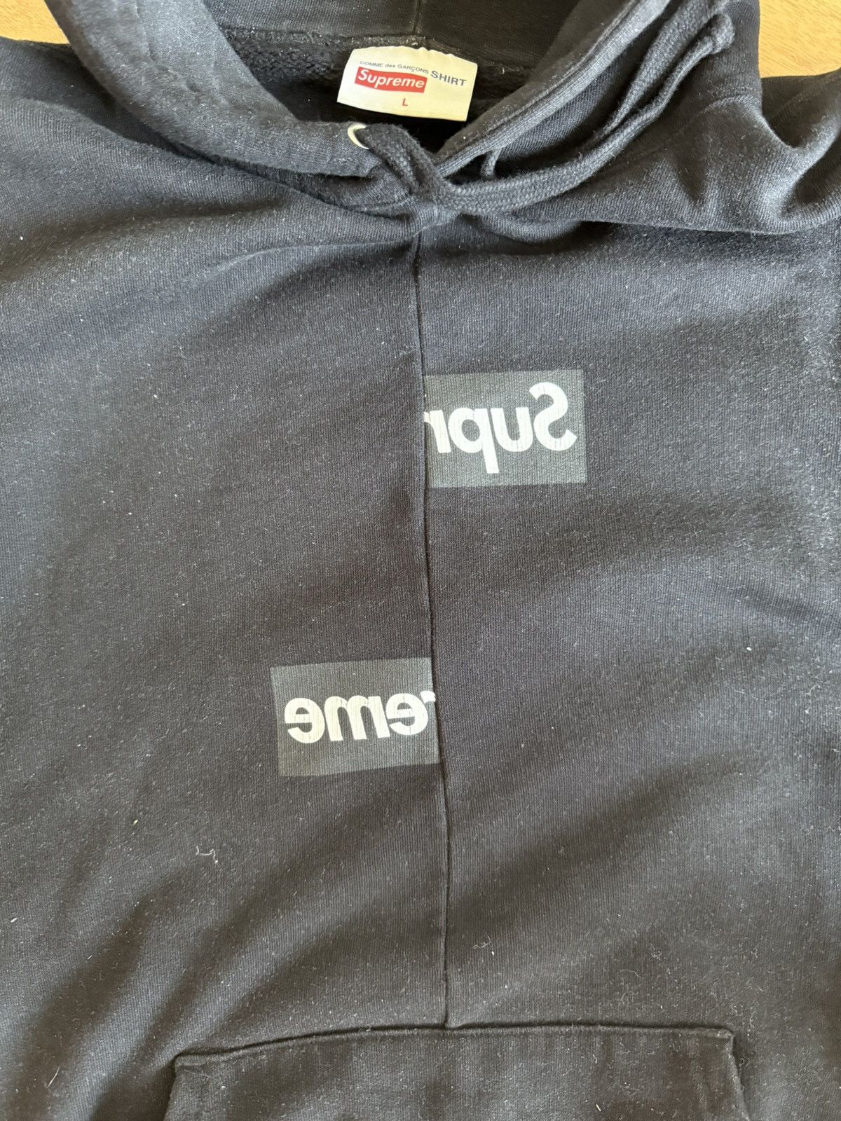 Comme des Garcons SHIRT × Supreme Supreme x Comme Des Garcons Split Box Logo Hoodie Size US L / EU 52-54 / 3 - 3 Thumbnail