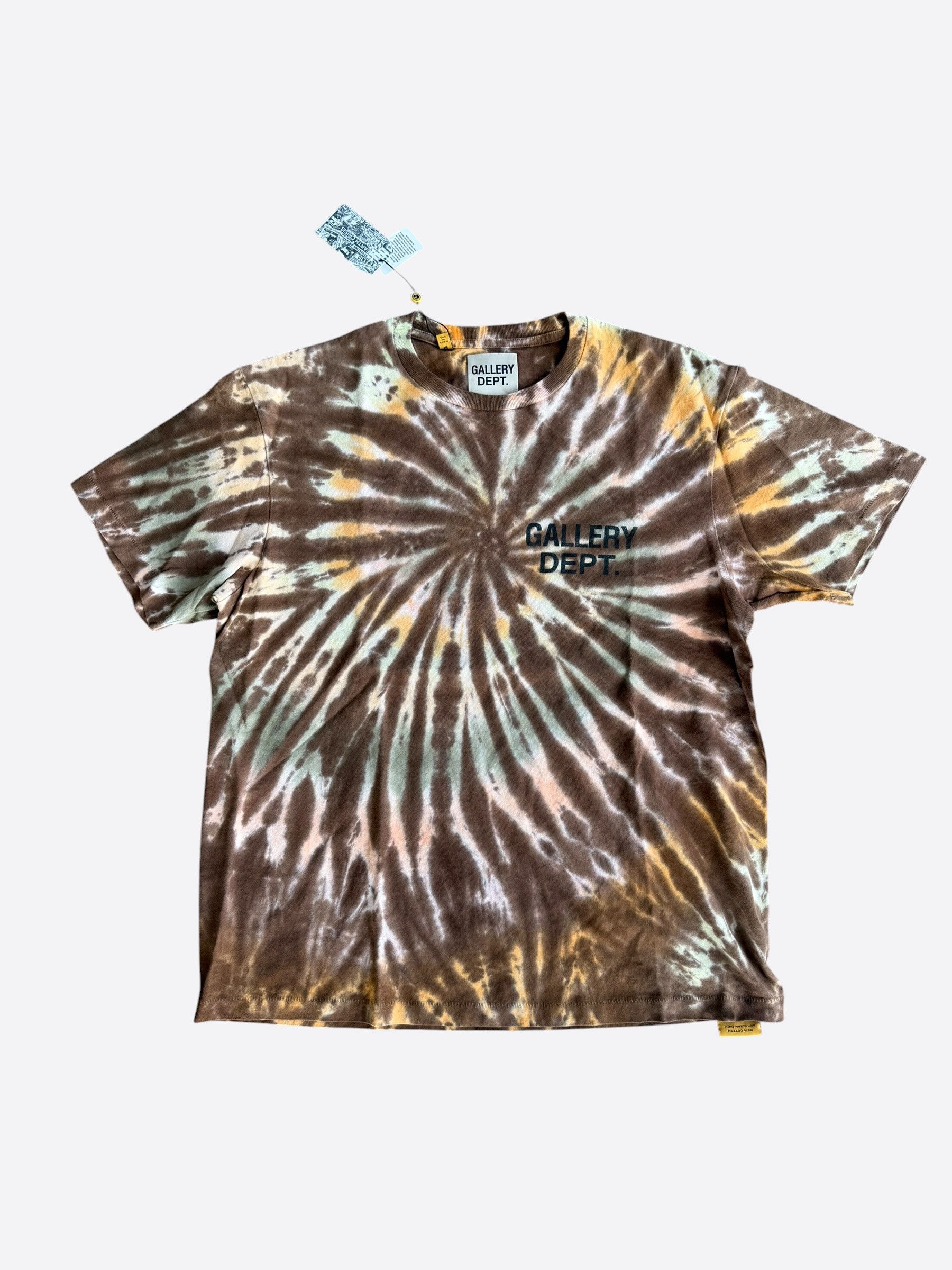 Gallery Dept. Gallery Dept Brown Tie-Dye Tokyo Exclusive Logo T-Shirt Size US L / EU 52-54 / 3 - 1 Thumbnail