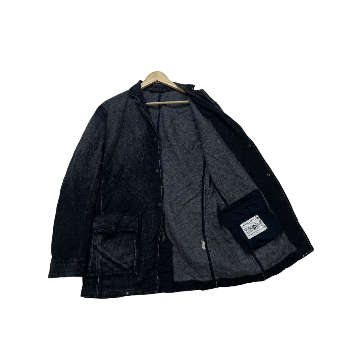 Levi's Levis Denim Worker Style Faded Jacket Size US M / EU 48-50 / 2 - 1 Thumbnail
