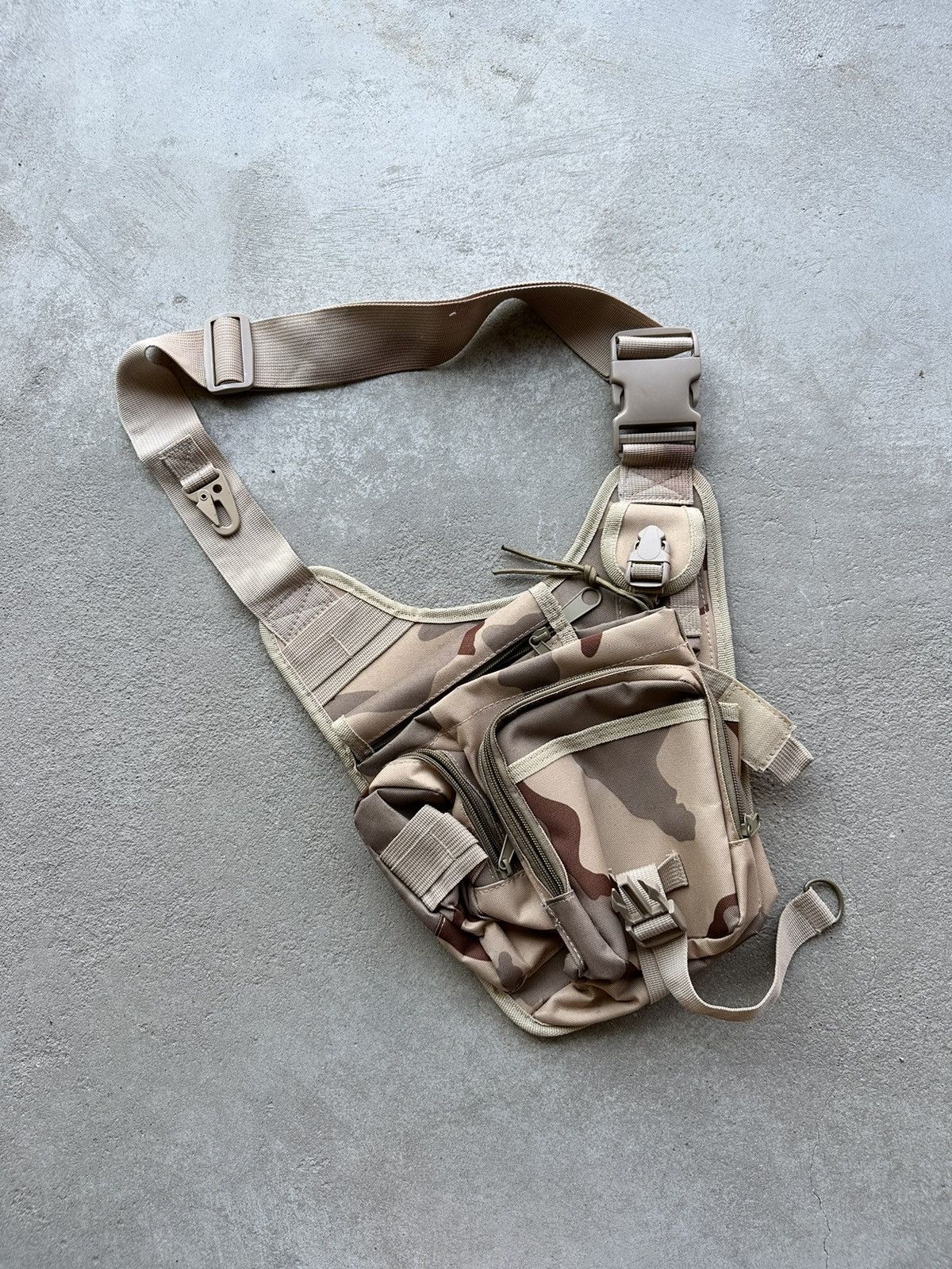 Military Hype Like Oakley Vintage Crossbody Sling Bag in Beige, Men's