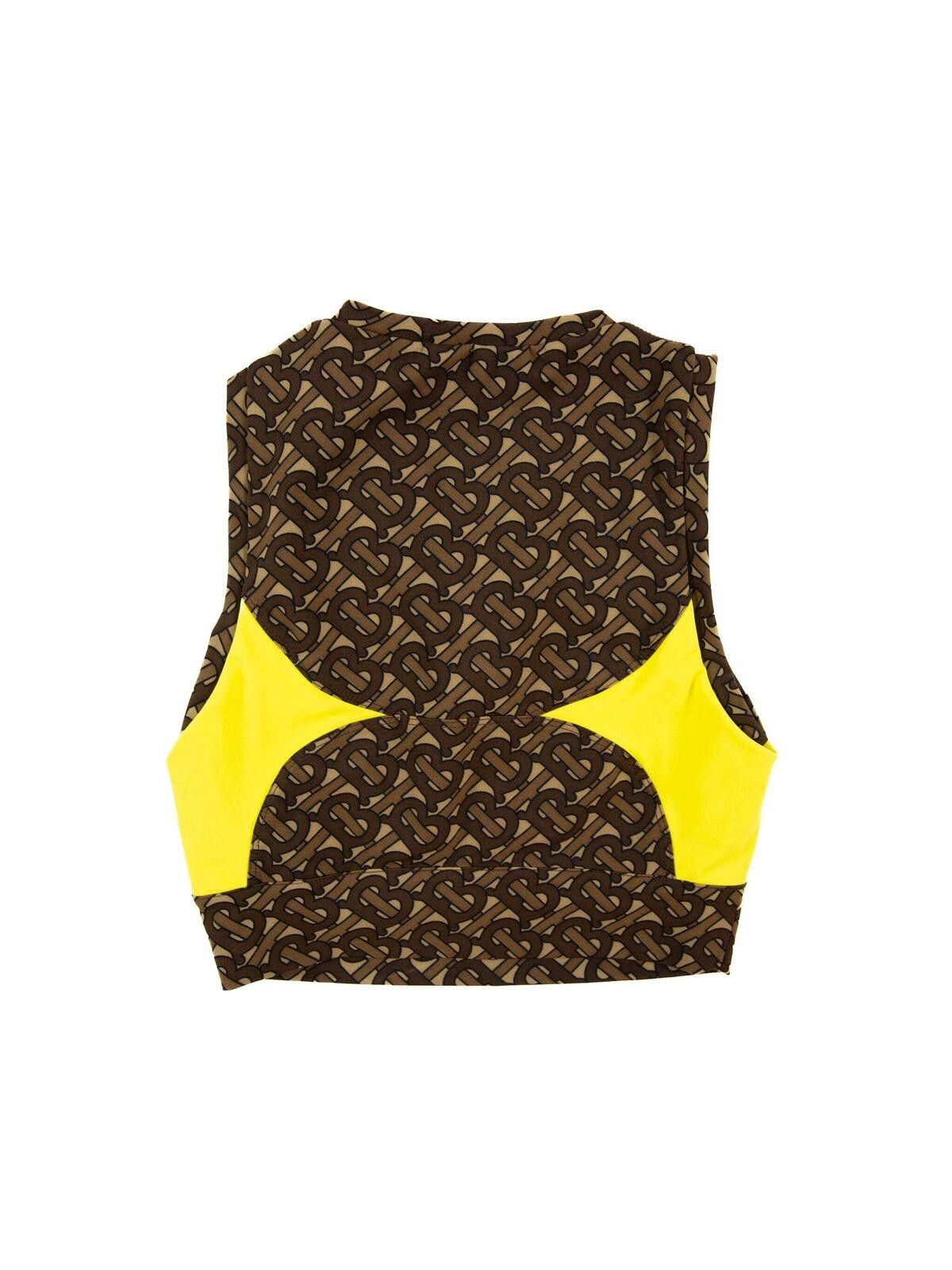Burberry NEW Burberry Womens All-Over Monogram Vest XX-Small Brown Size XXS / US 00 / IT 34 - 2 Thumbnail