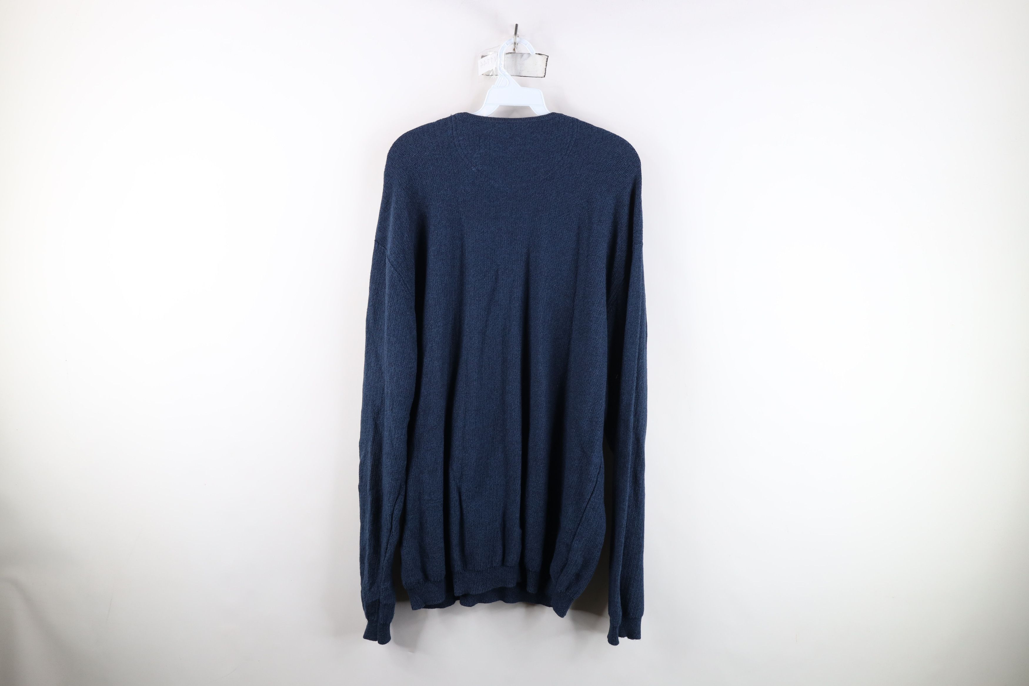 Tommy Bahama Vintage Tommy Bahama Blend Thermal Knit V-Neck Sweater Blue Size US XL / EU 56 / 4 - 10 Thumbnail