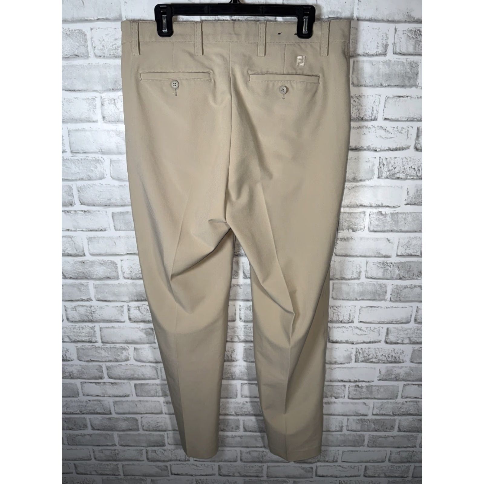 Footjoy FootJoy Pants Golf 34x34 Mens Regular Khaki Beige 5-Pocket Lightweight Stretch Logo Flat Front Modern Preppy Golfing Size US 34 / EU 50 - 6 Thumbnail