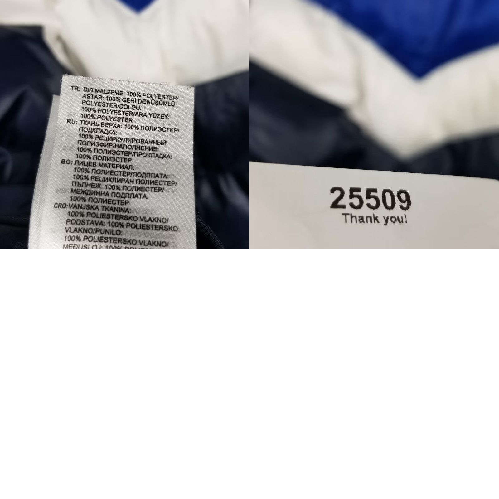 Adidas Adidas Jacket Woman XL Blue Puffer Hooded Chevron Colorblock Trefoil Quilted Size US XL / EU 56 / 4 - 9 Thumbnail