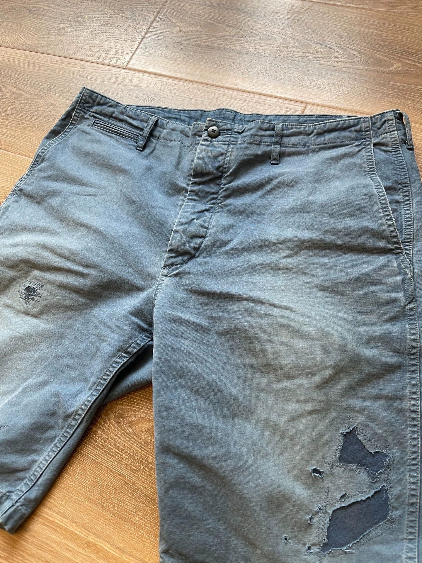 Visvim VISVIM ICT CHINO SHORTS DMGD Indigo Destroyed Heavy Wash Size US 36 / EU 52 - 4 Thumbnail