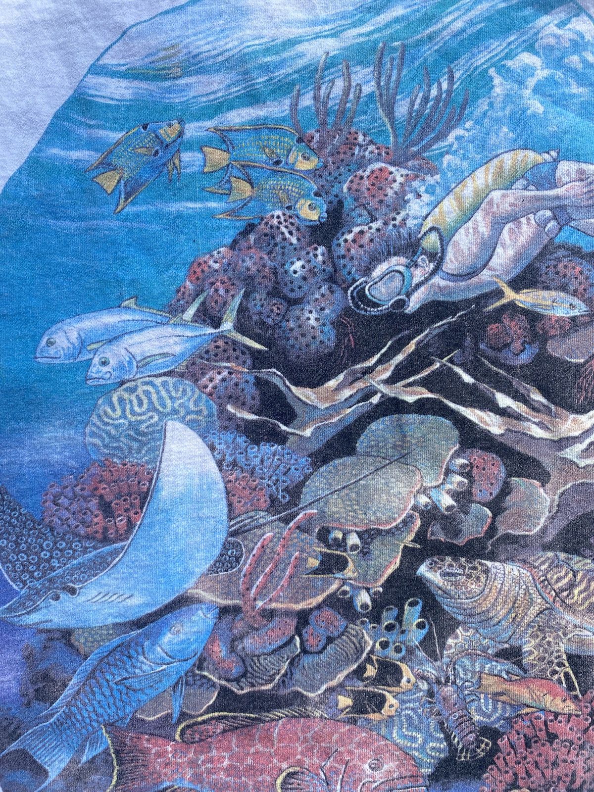 Vintage 90s ocean nature animal art shirt sz XL Size US XL / EU 56 / 4 - 5 Thumbnail
