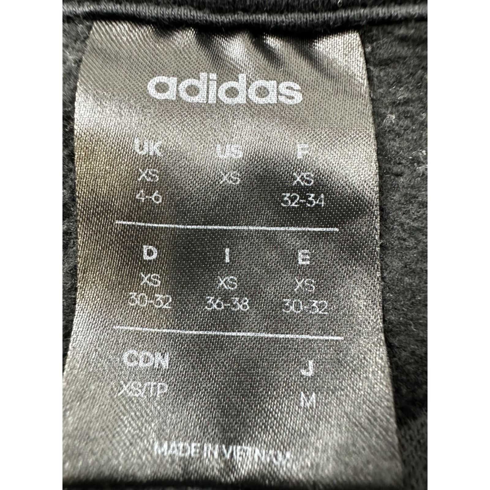 Adidas Adidas Hoodie Sweatshirt Womens XS Black Pullover Long Sleeve Zip Pockets Casual Activewear Size XS / US 0-2 / IT 36-38 - 5 Thumbnail
