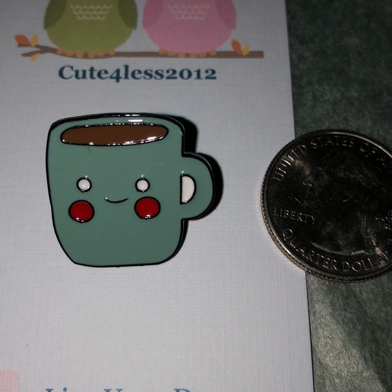 Other Happy Cup Pin Brooch Coffee Tea Hot Chocolate Size ONE SIZE - 1 Thumbnail