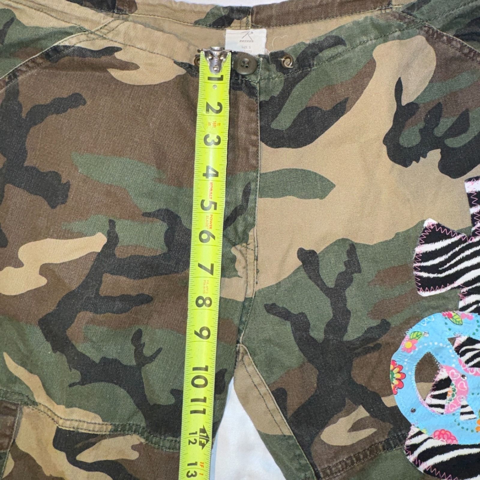 Other Y2K Camo Capri Pants Woman’s Small 34 Zebra Cross Patch Pea Size 34" / US 12 / IT 48 - 6 Thumbnail