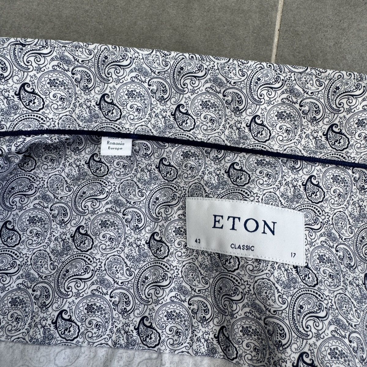 Eton ETON Classic Paisley Button Shirt Size 43/17 (XL/XXL) Size US XL / EU 56 / 4 - 11 Thumbnail