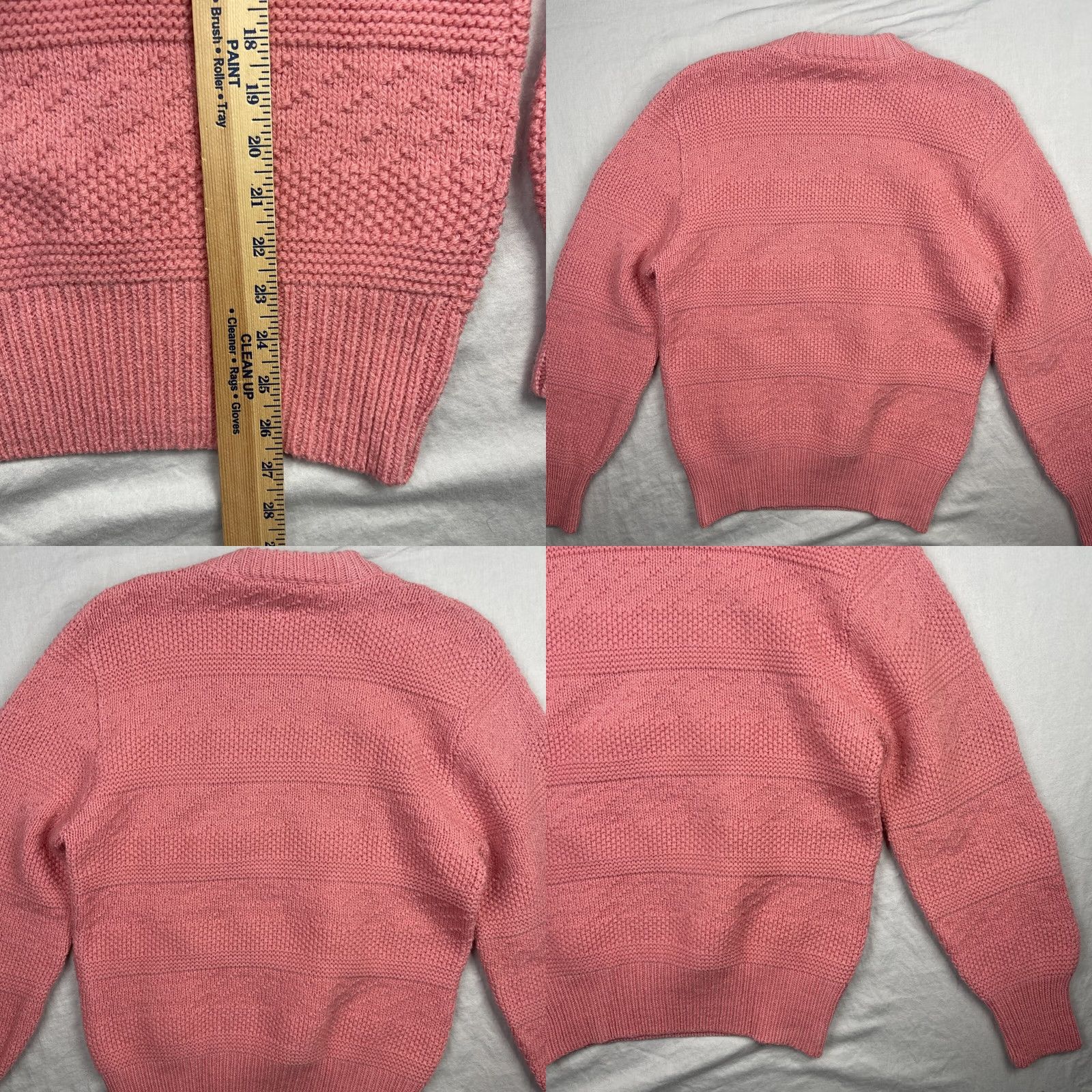 CO VINTAGE Environmental Clothing Co Sweater Mens Large Pink Knit Long Sleeve Made In USA Size US L / EU 52-54 / 3 - 8 Thumbnail