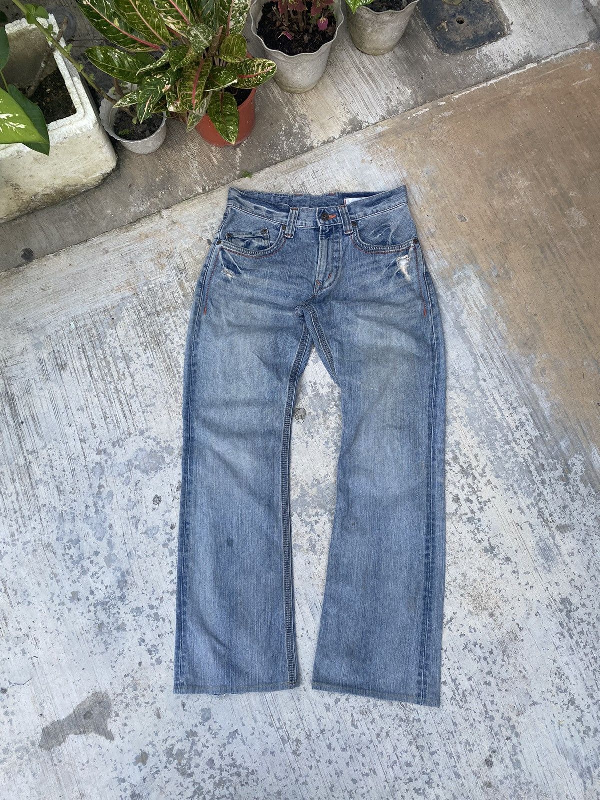 Edwin Distressed Vintage Edwin XV-S Flare Denim Size US 30 / EU 46 - 1 Thumbnail