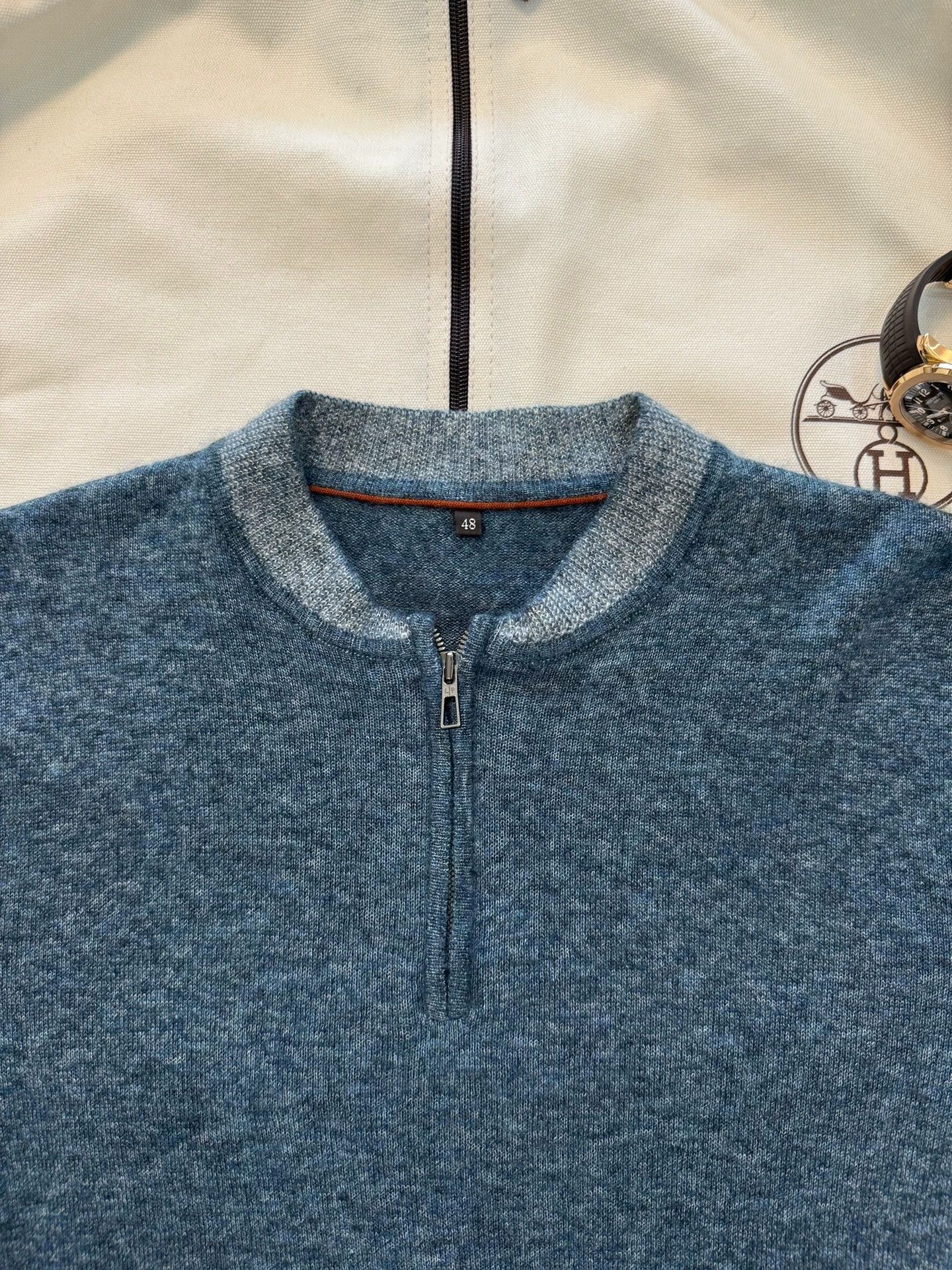 Loro Piana Loro Piana 48 cashmere sweater LP zipper no tags Size US M / EU 48-50 / 2 - 2 Thumbnail