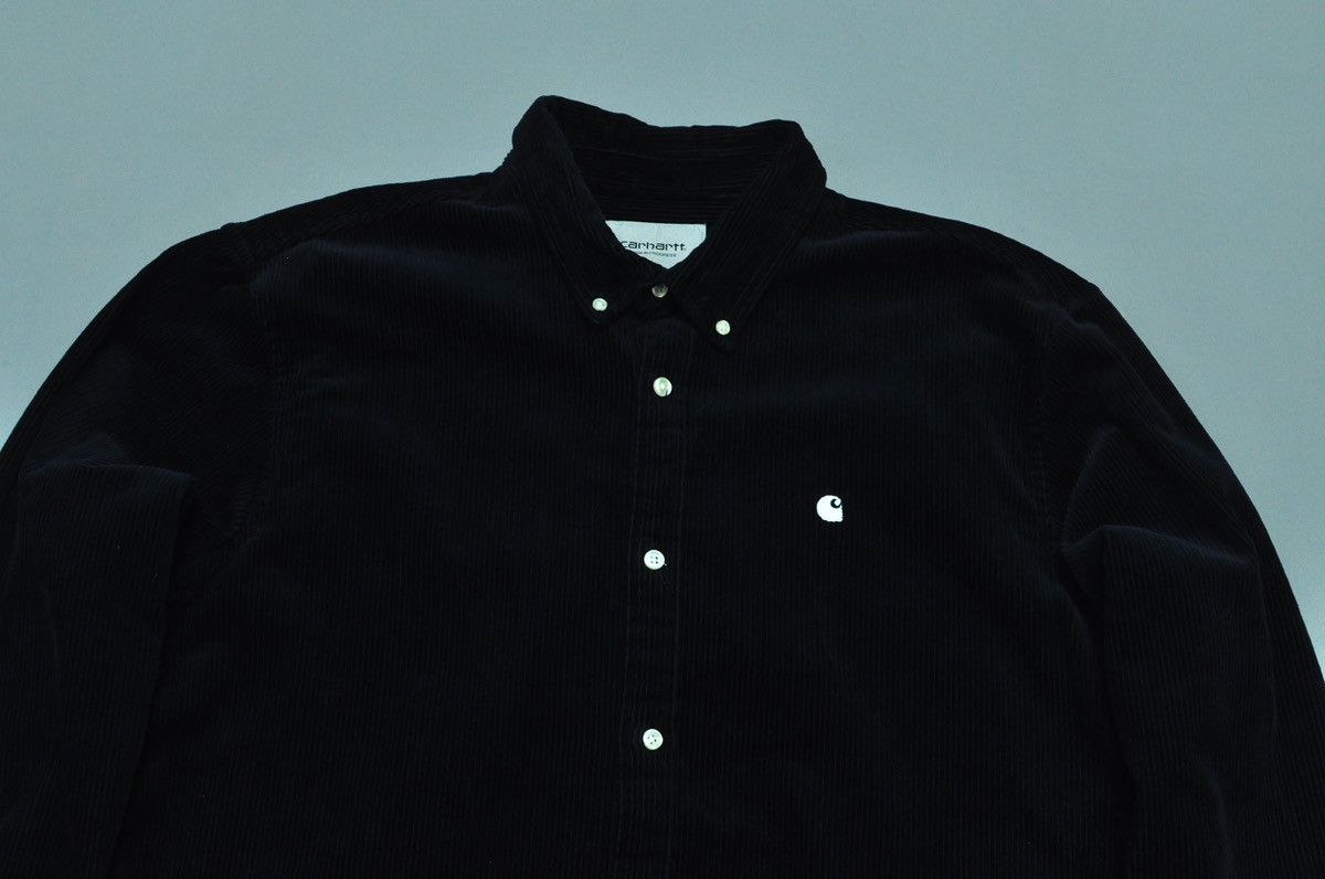 Carhartt × Carhartt Wip Carhartt Corduroy Button Ups Black Shirt Cord Size US XL / EU 56 / 4 - 4 Thumbnail