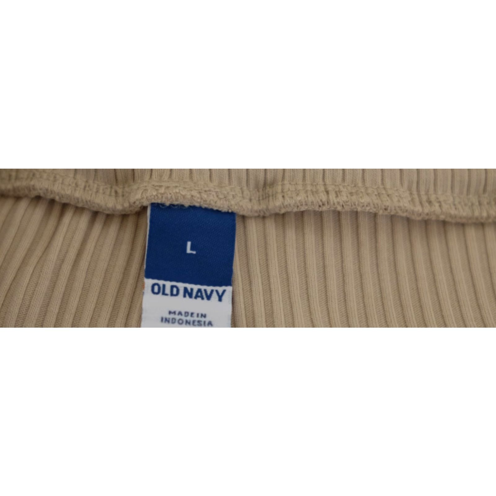 Old Navy Old Navy Maxi Skirt Women's L Beige Rib-Knit High-Waisted Side Slits Maxi Skirt Long 37" Knit Cotton Polyester Spandex Casual Party/Cocktail Travel Size 36" / US 14 / IT 50 - 7 Thumbnail