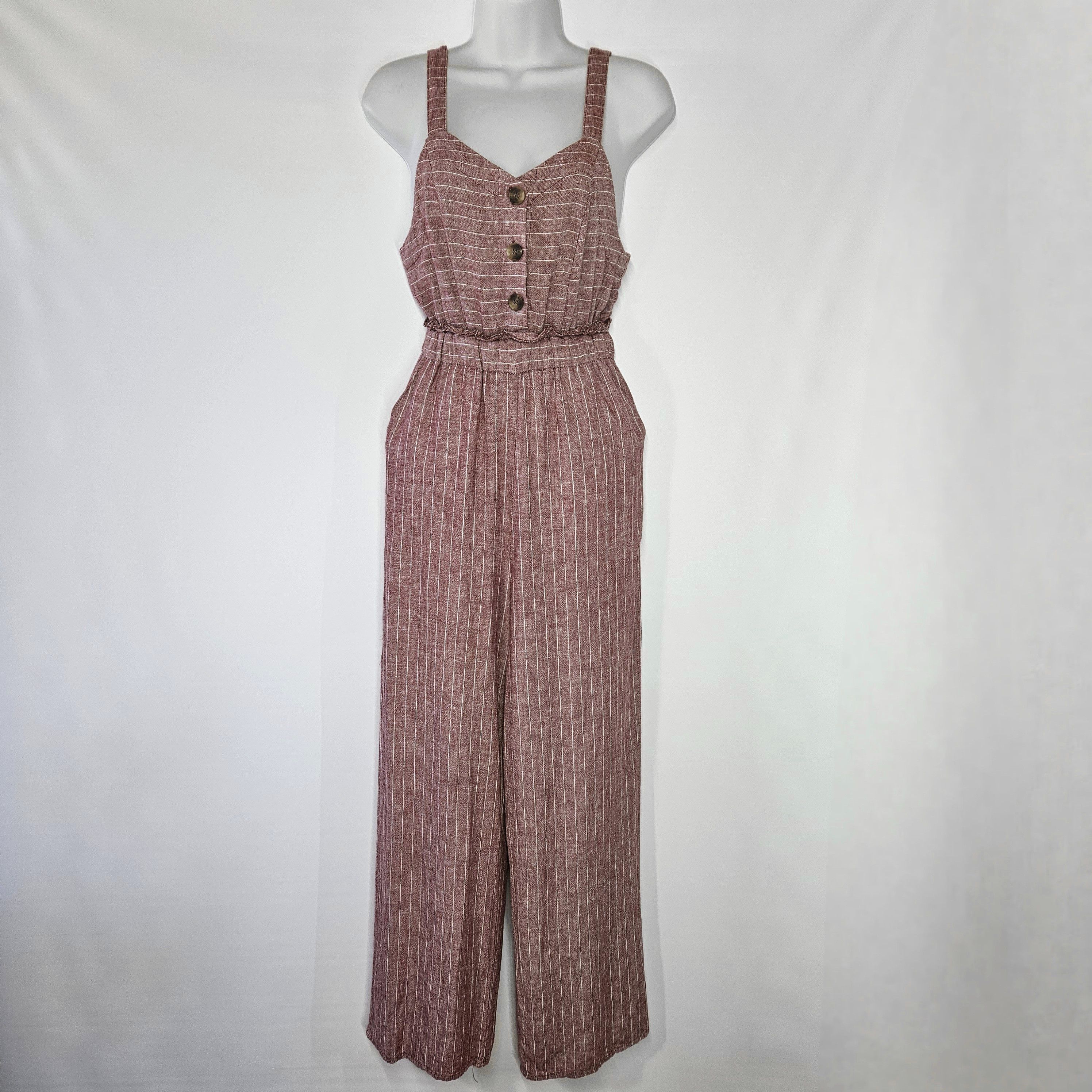 Other Romeo + Juliet Size S Couture Jumpsuit Overalls Linen Pocket Size 25" / US 0 / IT 36 - 1 Thumbnail