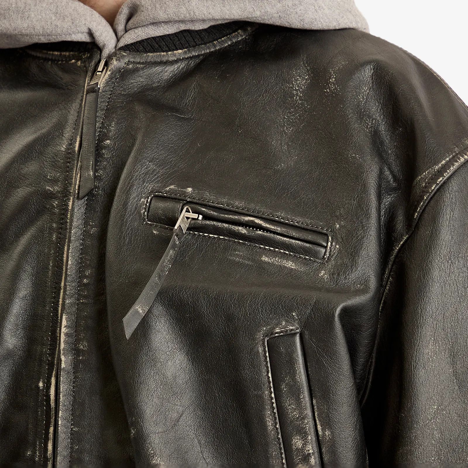 Acne Studios Acne Studios New Lomber Leather Bomber Jacket Size S / US 4 / IT 40 - 4 Thumbnail