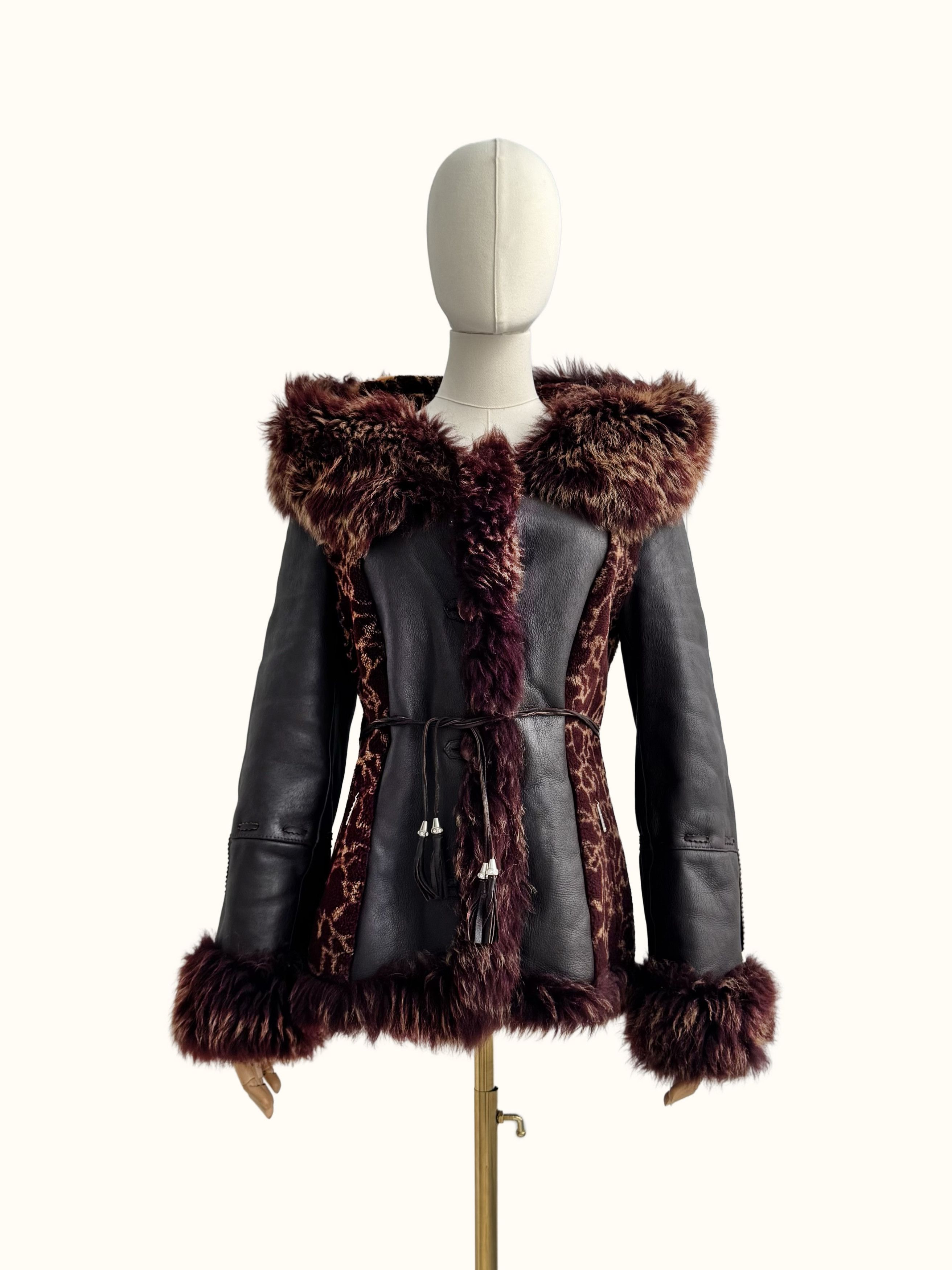 Vintage Vintage Real Sheepskin Hooded Jacket (B550)E2D15 Size M / US 6-8 / IT 42-44 - 1 Thumbnail
