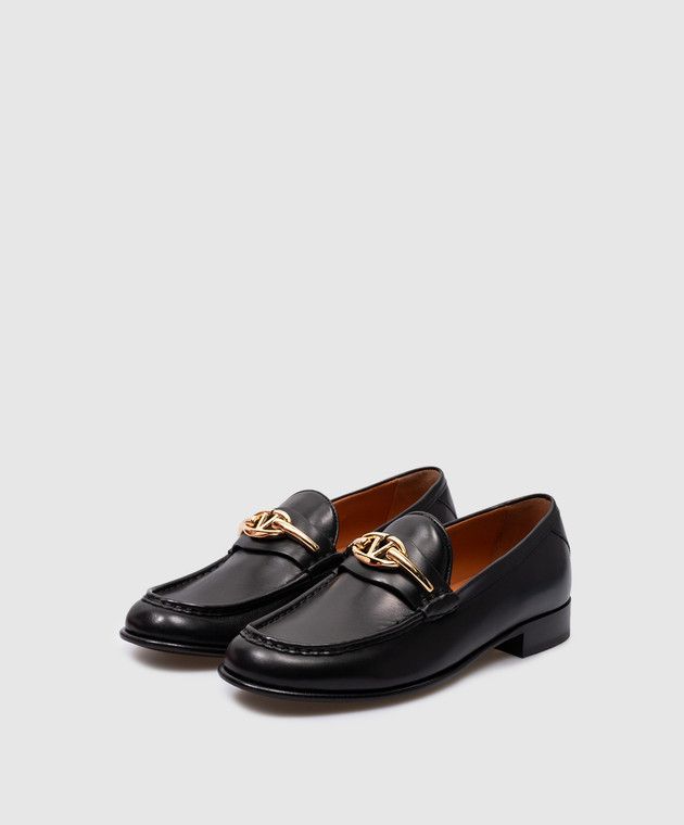 Valentino o1s22i1n0924 Vlogo Bold Edition Loafers in Black Size US 7 / IT 37 - 2 Thumbnail