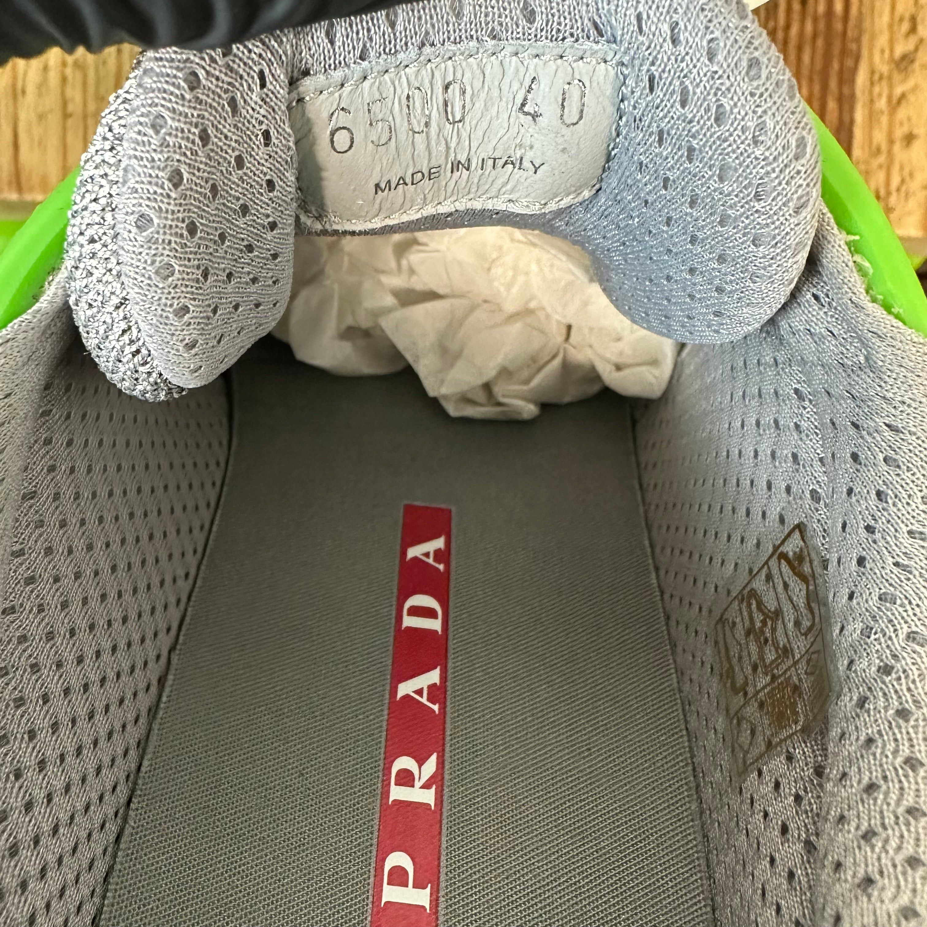 Prada Prada Americas Cup Green Rubber Sneaker Sz 7 (40) DS Size US 7 / EU 40 - 7 Thumbnail