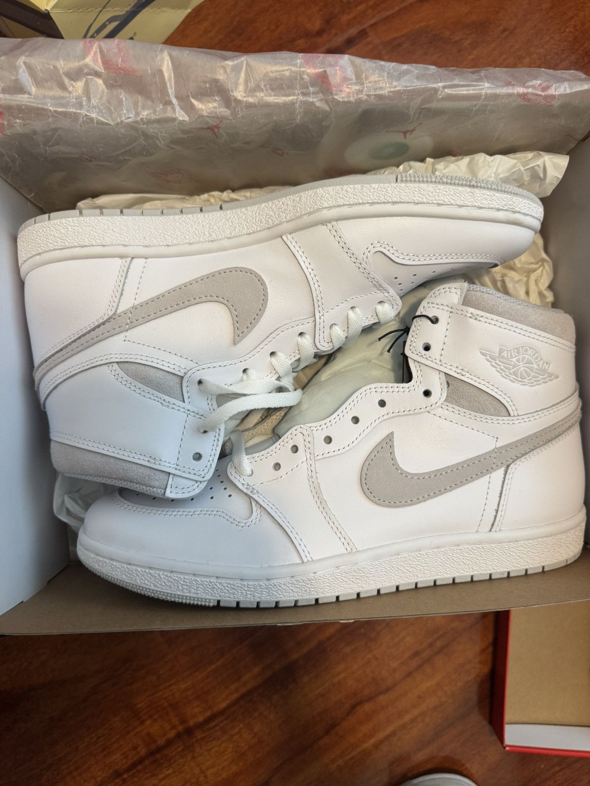 Nike JORDAN 1 WHITE/GREY Size US 10 / EU 43 - 1 Thumbnail