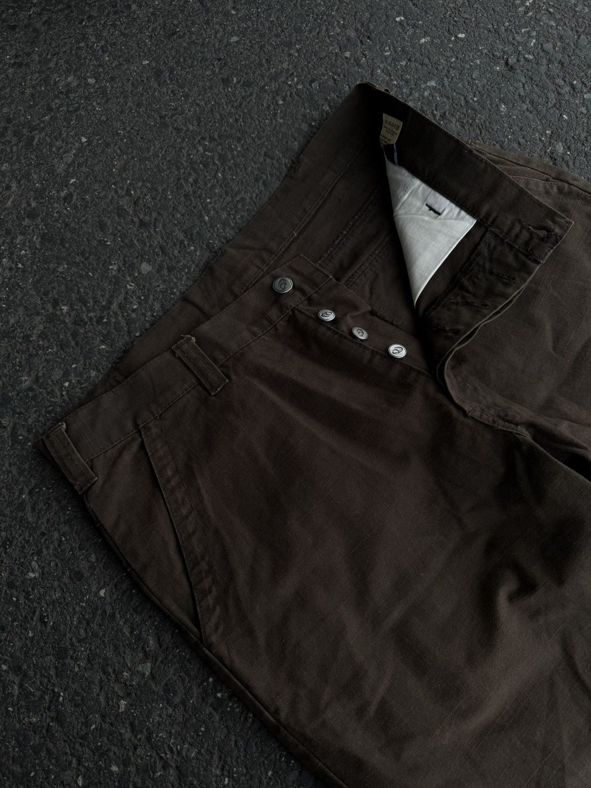Designer × Vintage Brown Wide-Leg Cargo Pants Baggy Fit Utility Style 30/33 Size US 30 / EU 46 - 7 Thumbnail