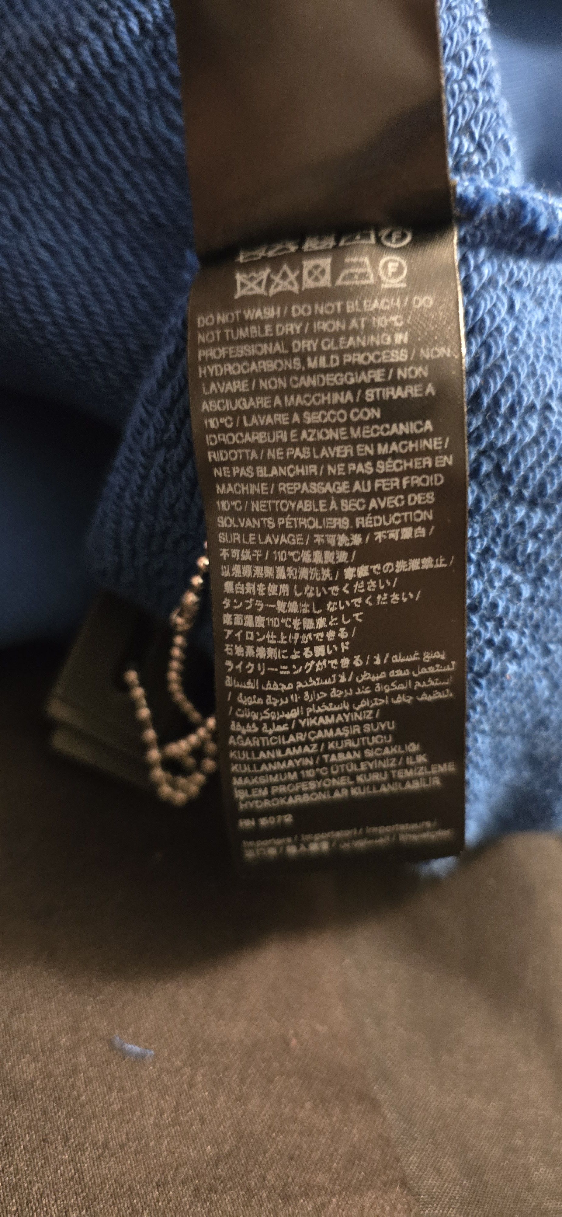 Amiri AMIRI BONES STACKED HOODIE BLUE SZ L Size US L / EU 52-54 / 3 - 15 Thumbnail