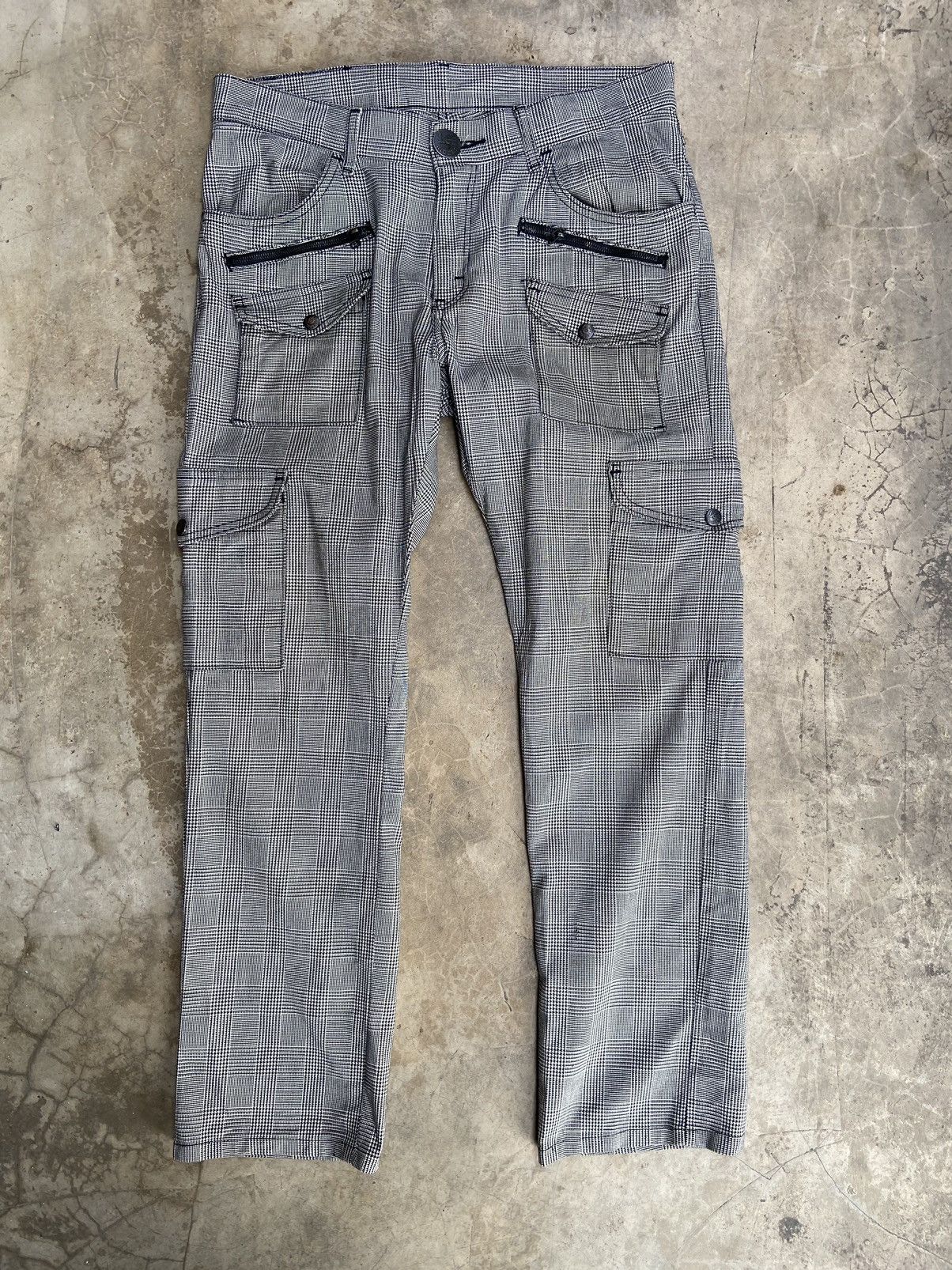 Beauty Beast 🔥 Lee Riders cargo pants punk plaid if six was nine Size US 33 - 2 Thumbnail