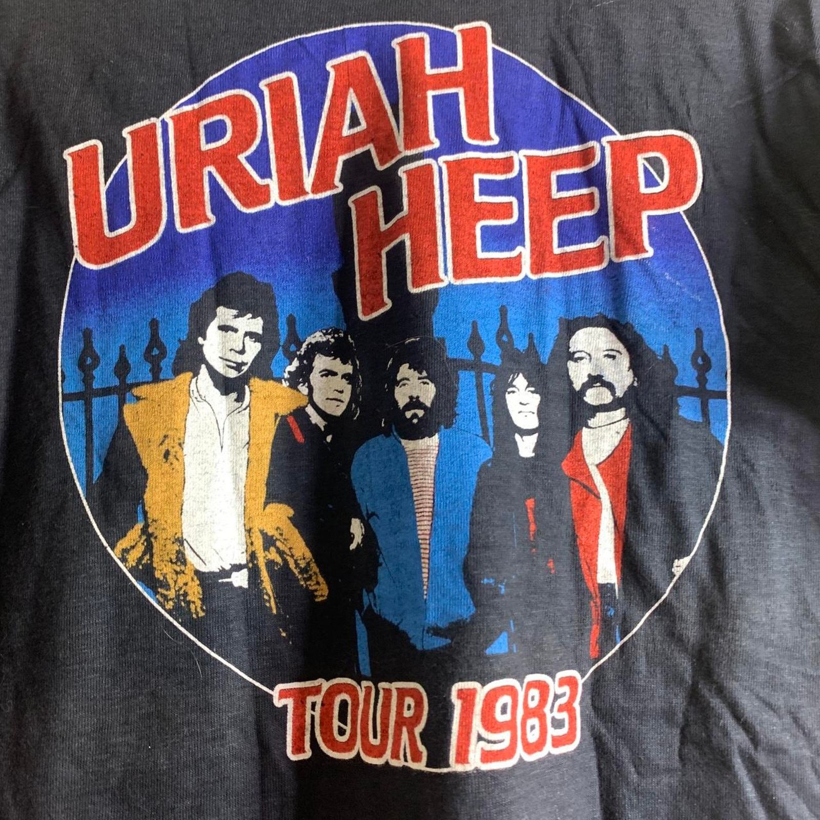 Hanes 1983 URIAH HEEP Head First Tour single stitch tee shirt M Size US M / EU 48-50 / 2 - 7 Thumbnail